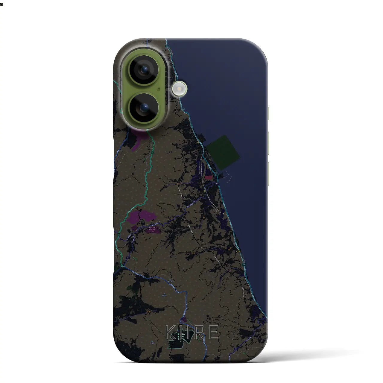 【喜入(鹿児島県)】地図柄iPhoneケース(バックカバータイプ)