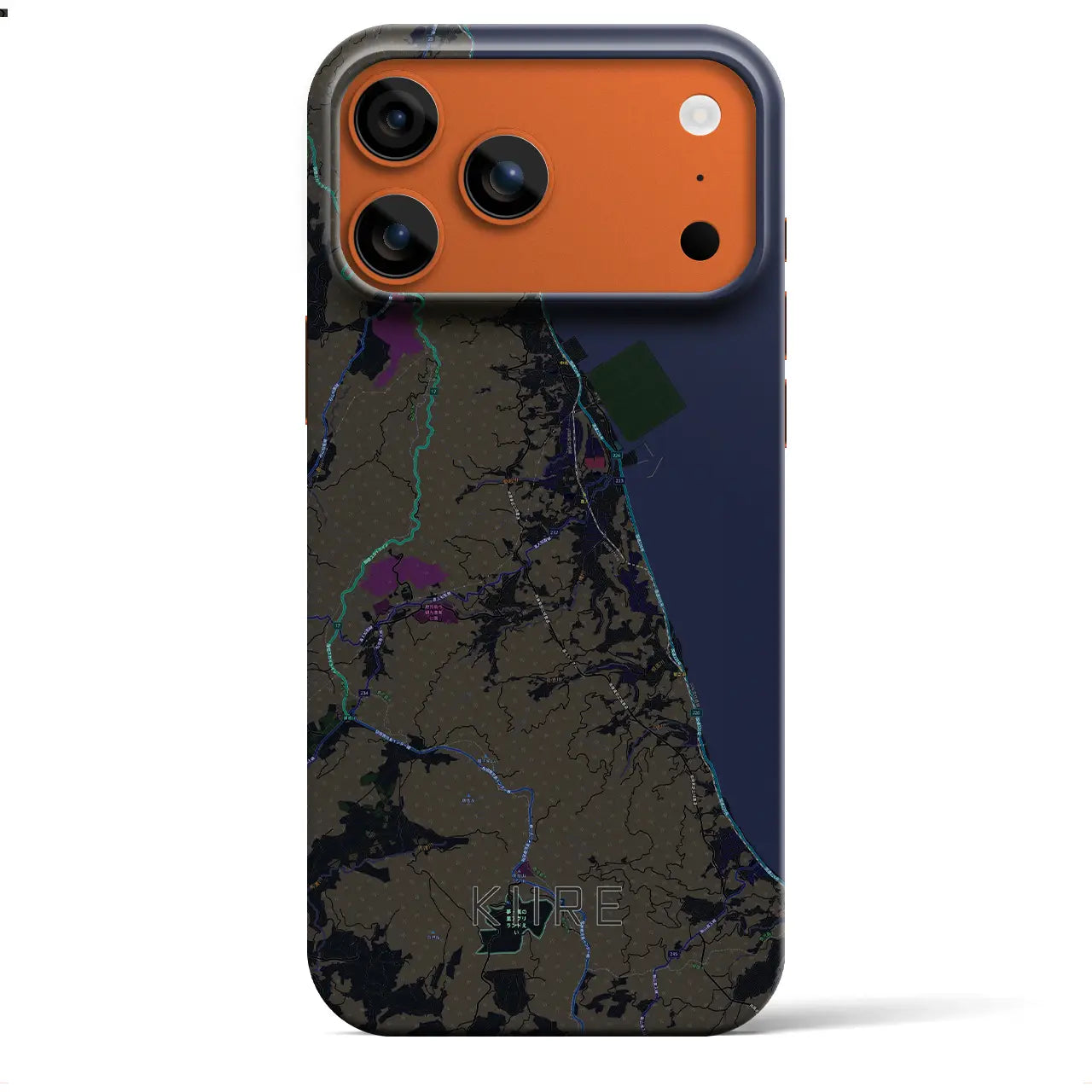 【喜入(鹿児島県)】地図柄iPhoneケース(バックカバータイプ)