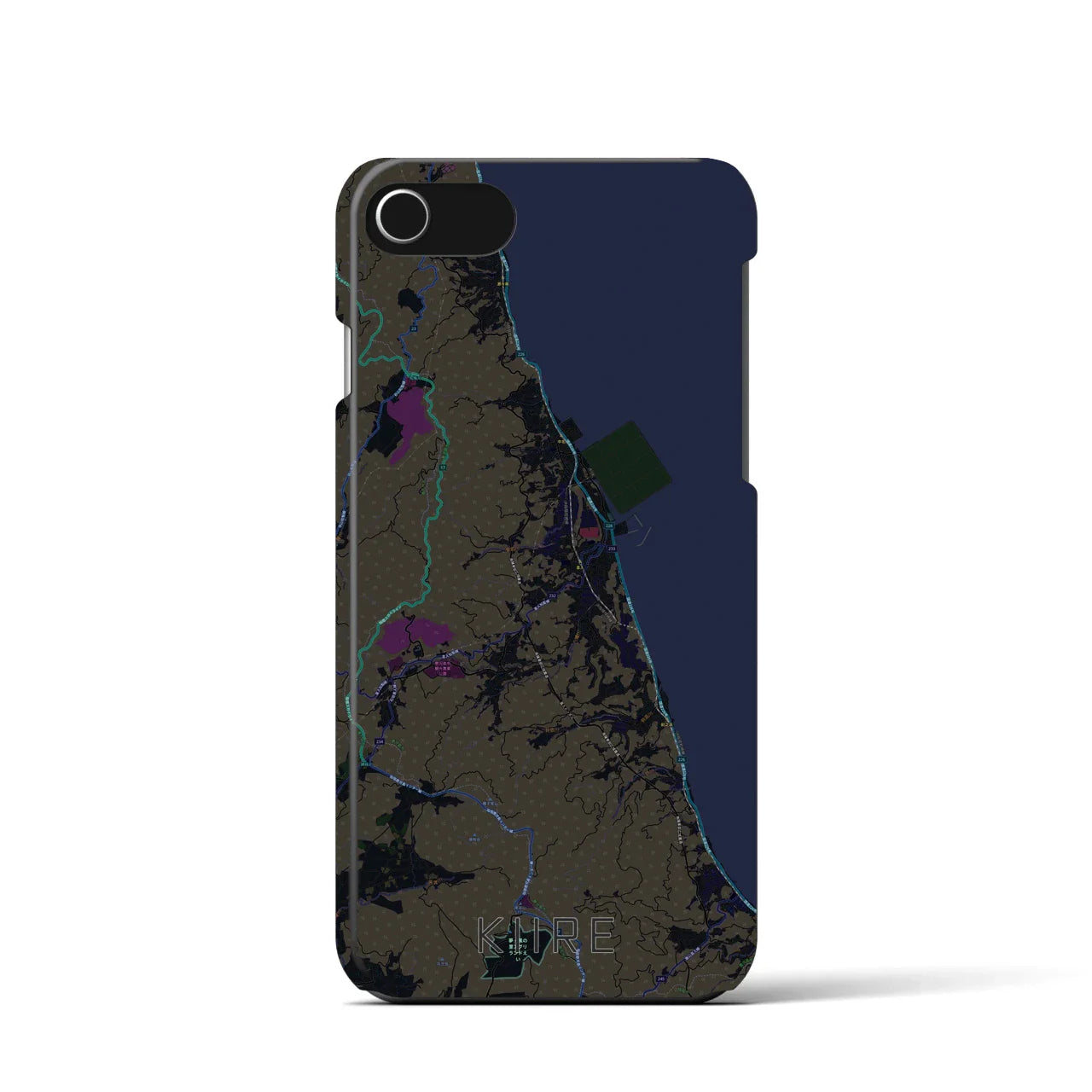 【喜入(鹿児島県)】地図柄iPhoneケース(バックカバータイプ)