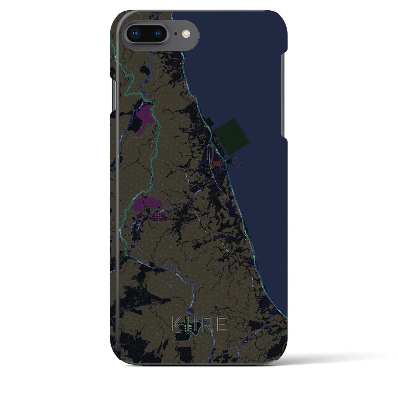 【喜入(鹿児島県)】地図柄iPhoneケース(バックカバータイプ)