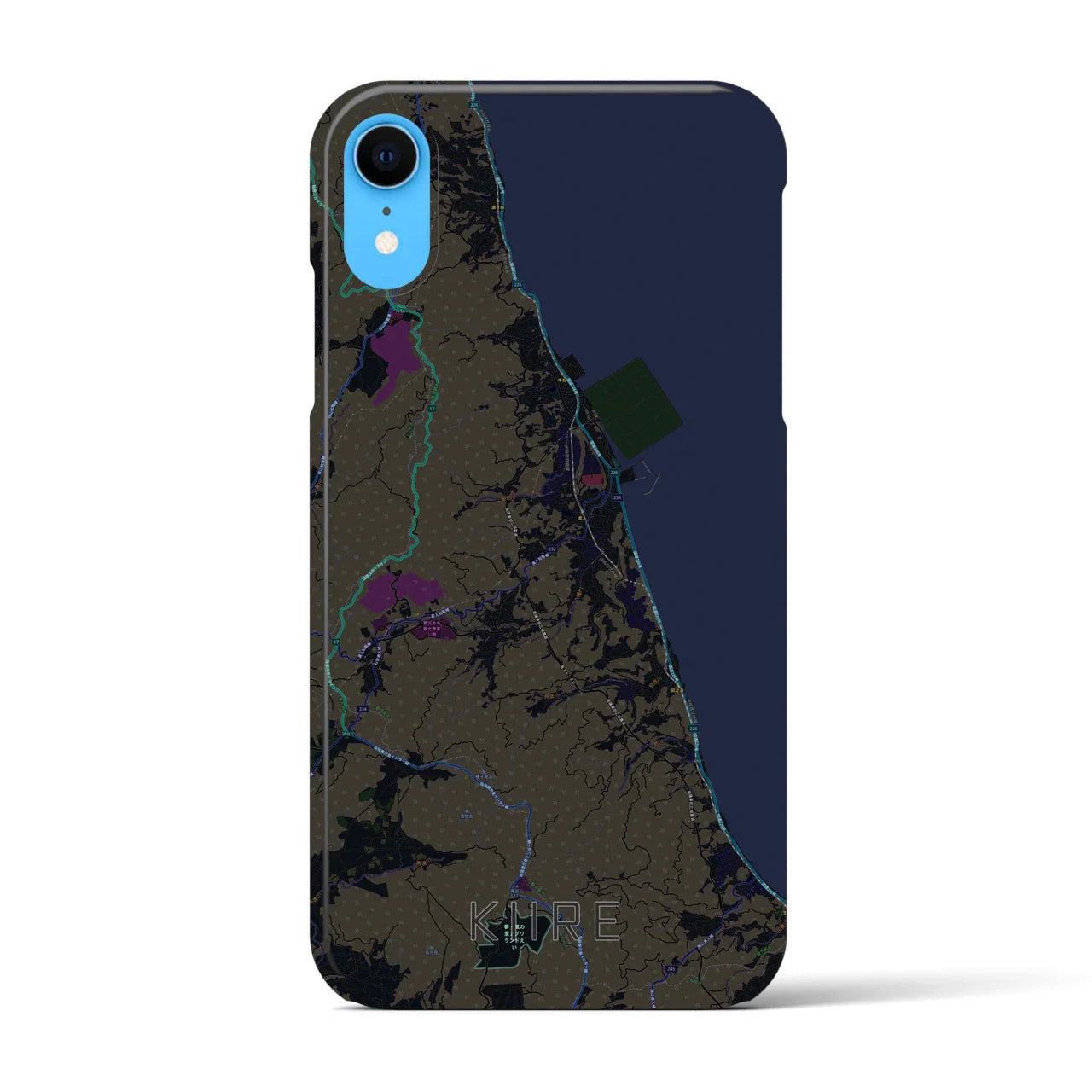 【喜入(鹿児島県)】地図柄iPhoneケース(バックカバータイプ)
