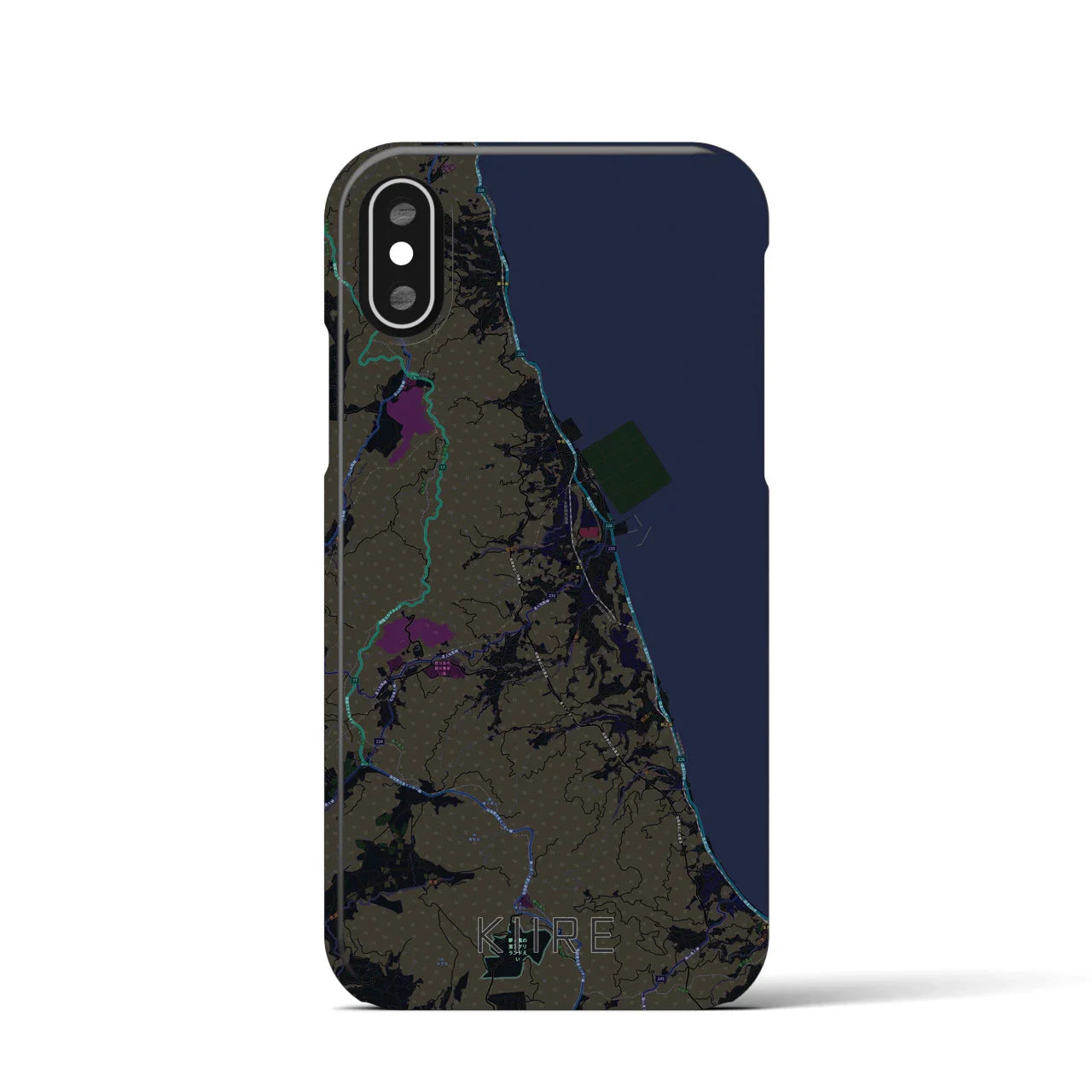 【喜入(鹿児島県)】地図柄iPhoneケース(バックカバータイプ)