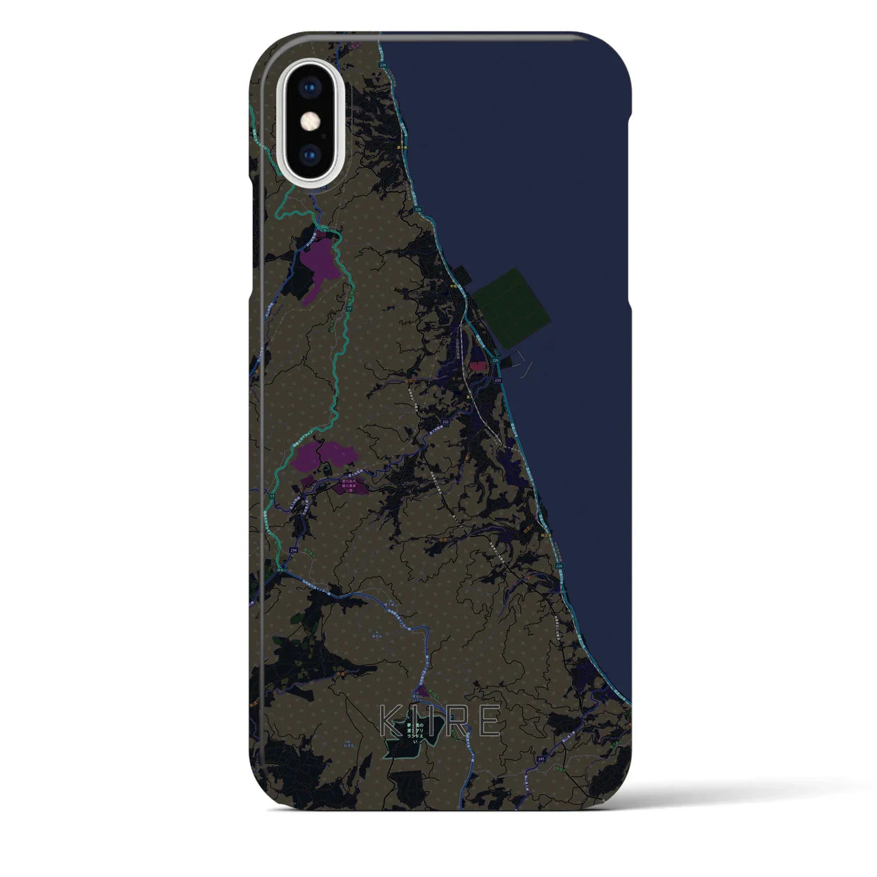 【喜入(鹿児島県)】地図柄iPhoneケース(バックカバータイプ)