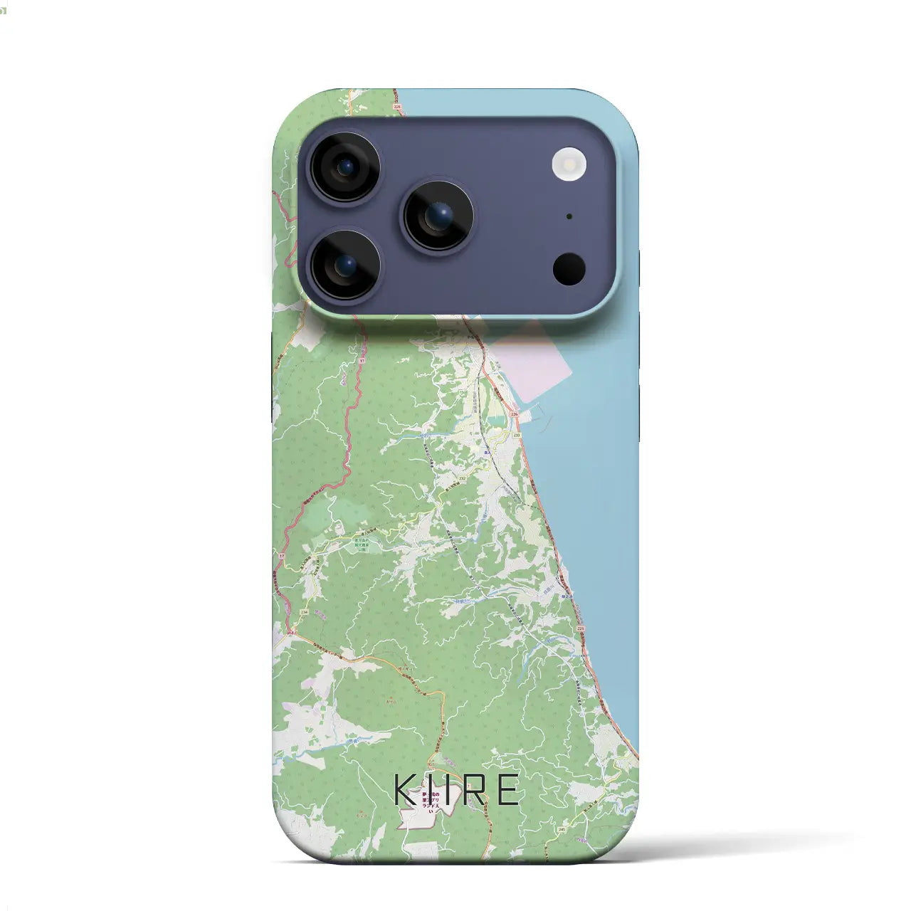 【喜入(鹿児島県)】地図柄iPhoneケース(バックカバータイプ)ブラック・iPhone 17 Pro Max 用