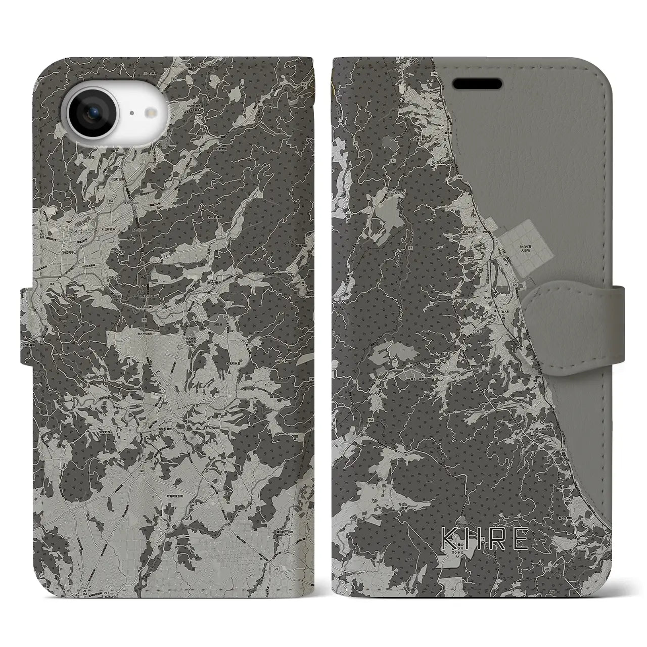 【喜入(鹿児島県)】地図柄iPhoneケース(手帳タイプ)