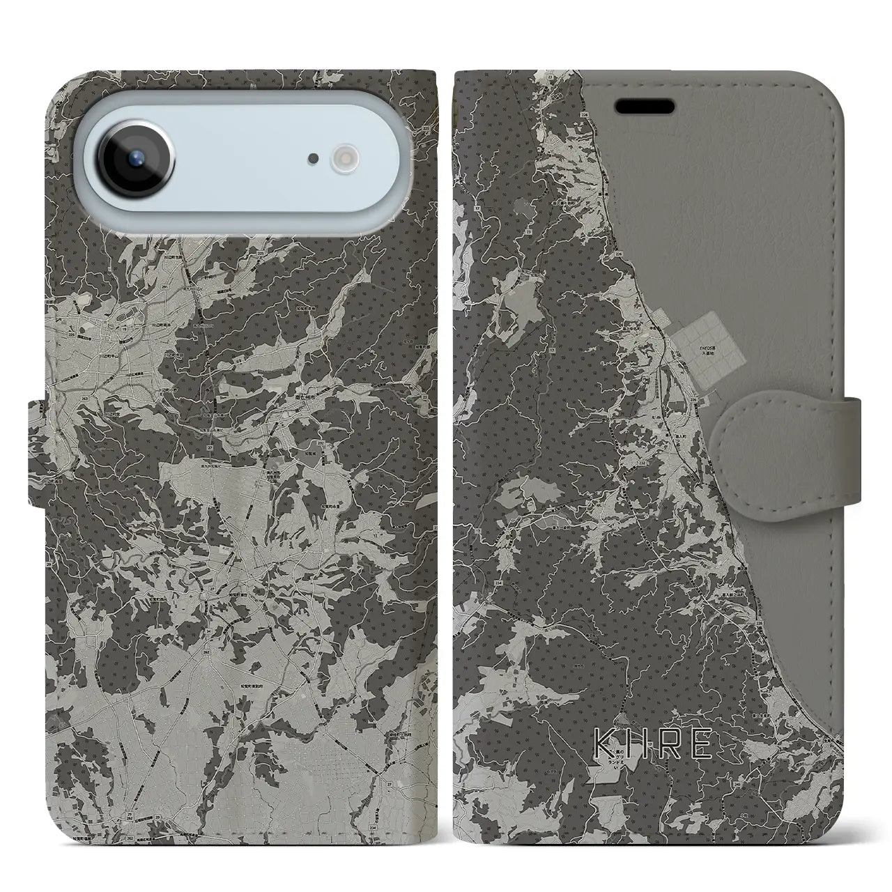 【喜入(鹿児島県)】地図柄iPhoneケース(手帳タイプ)