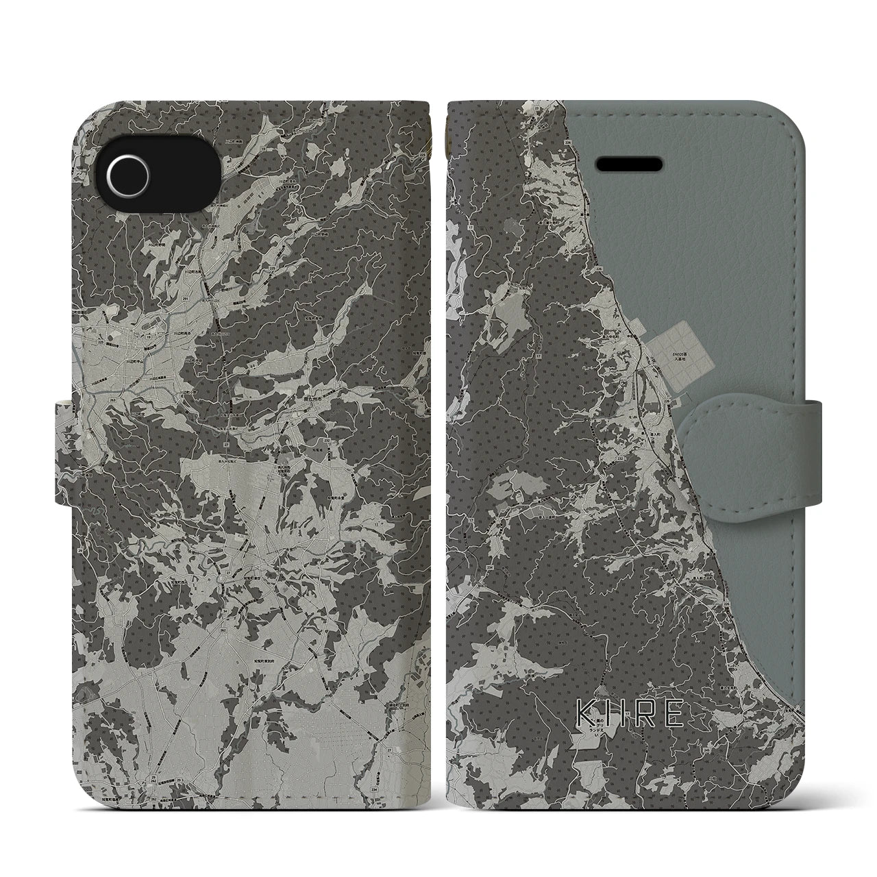 【喜入(鹿児島県)】地図柄iPhoneケース(手帳タイプ)