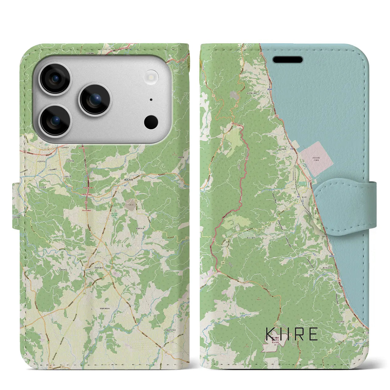 【喜入(鹿児島県)】地図柄iPhoneケース(手帳タイプ)