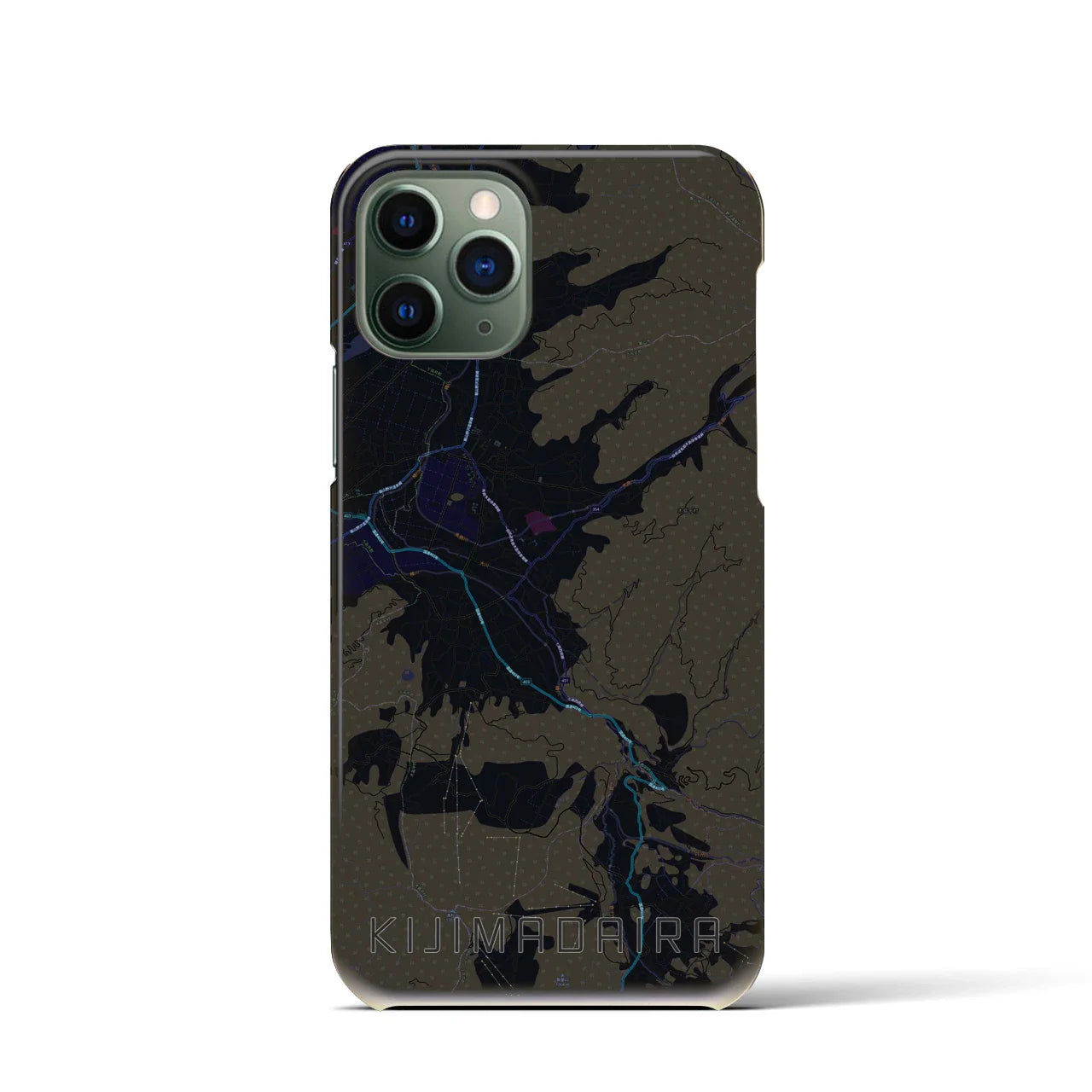 【木島平(長野県)】地図柄iPhoneケース(バックカバータイプ)