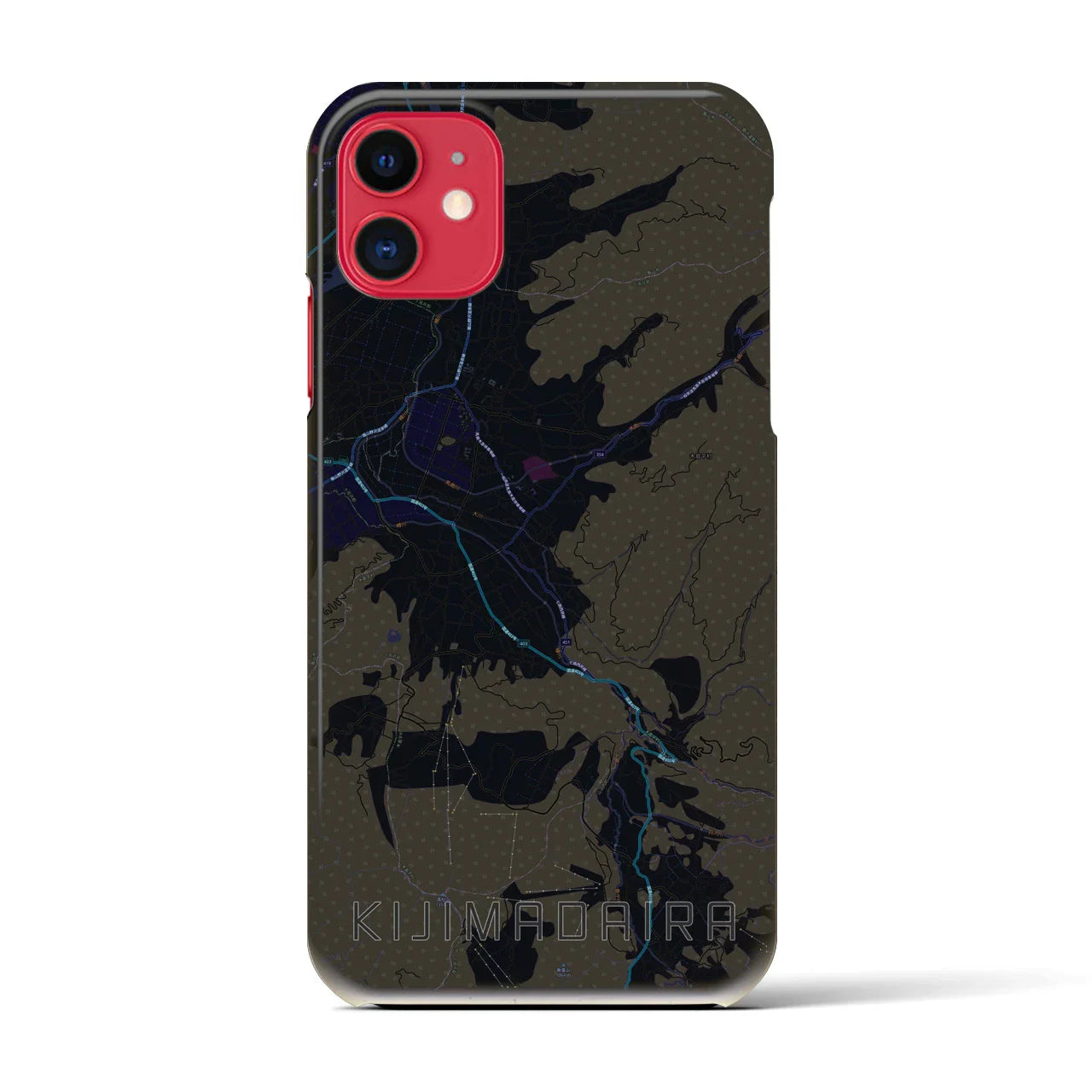 【木島平(長野県)】地図柄iPhoneケース(バックカバータイプ)