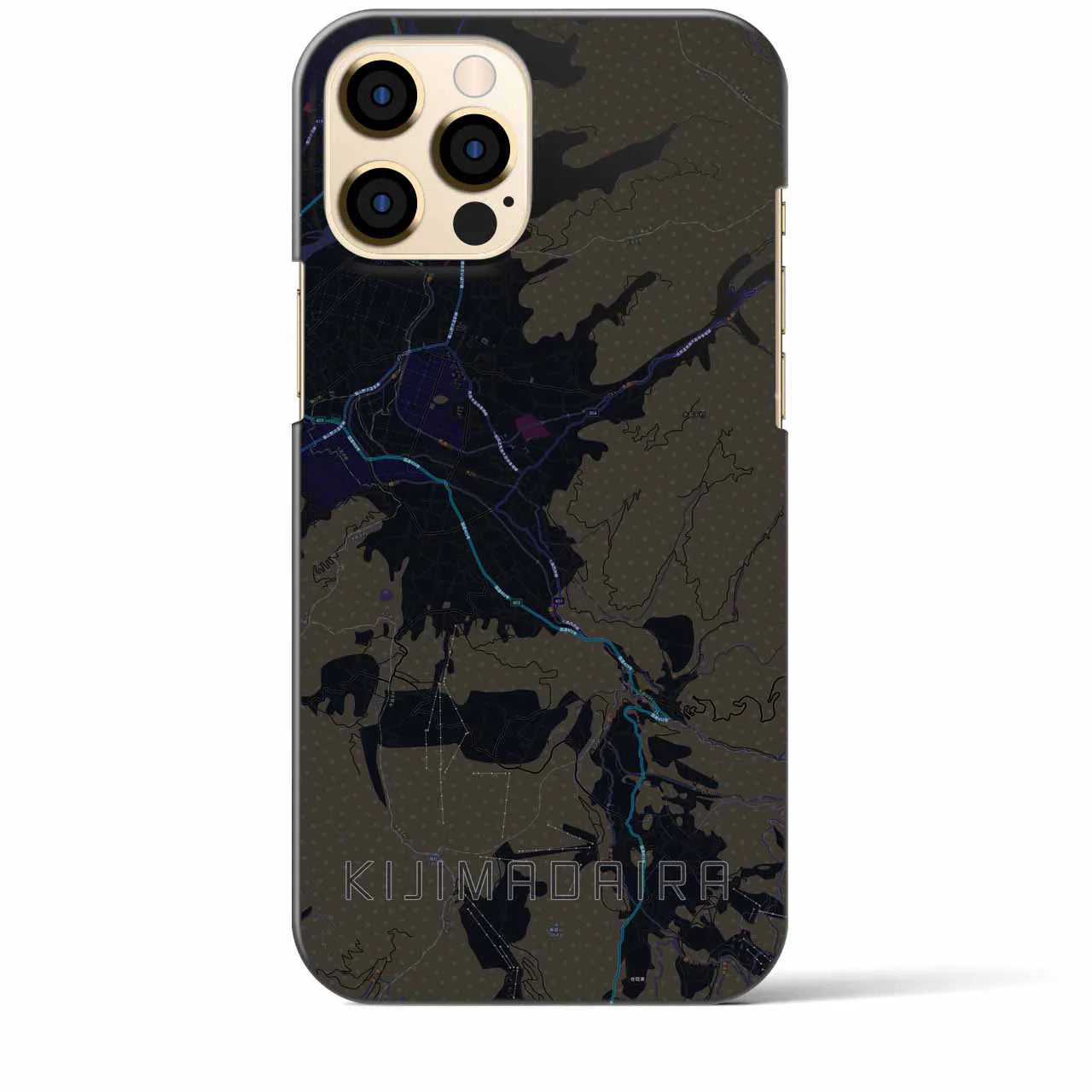 【木島平(長野県)】地図柄iPhoneケース(バックカバータイプ)