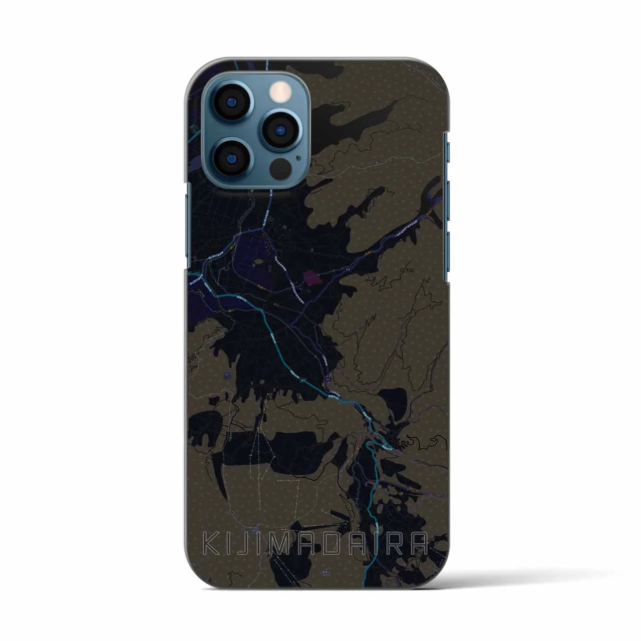 【木島平(長野県)】地図柄iPhoneケース(バックカバータイプ)