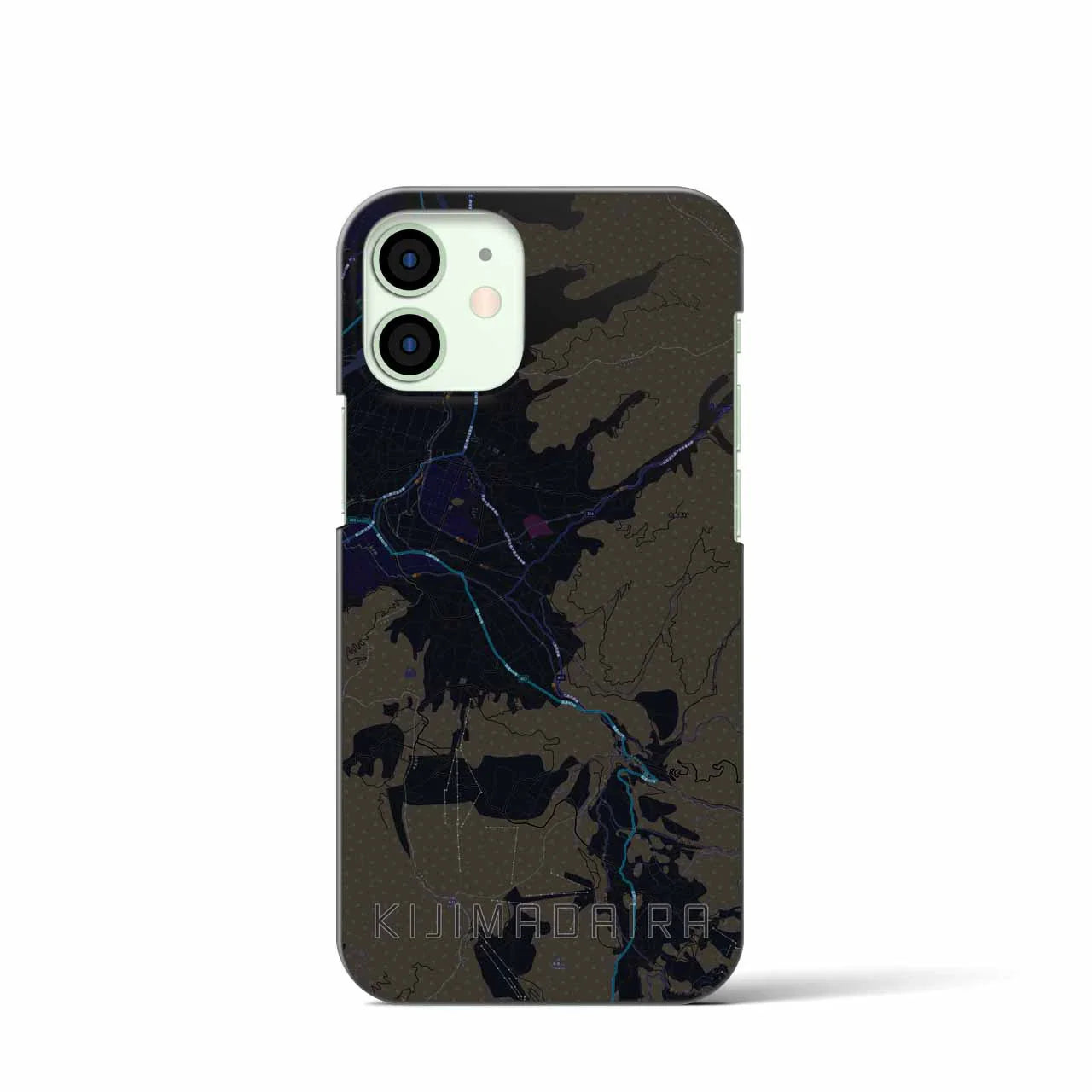【木島平(長野県)】地図柄iPhoneケース(バックカバータイプ)