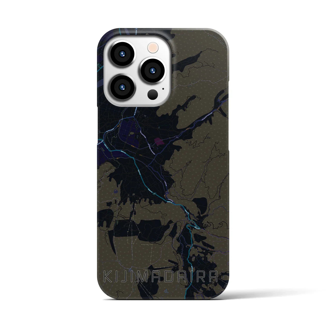 【木島平(長野県)】地図柄iPhoneケース(バックカバータイプ)