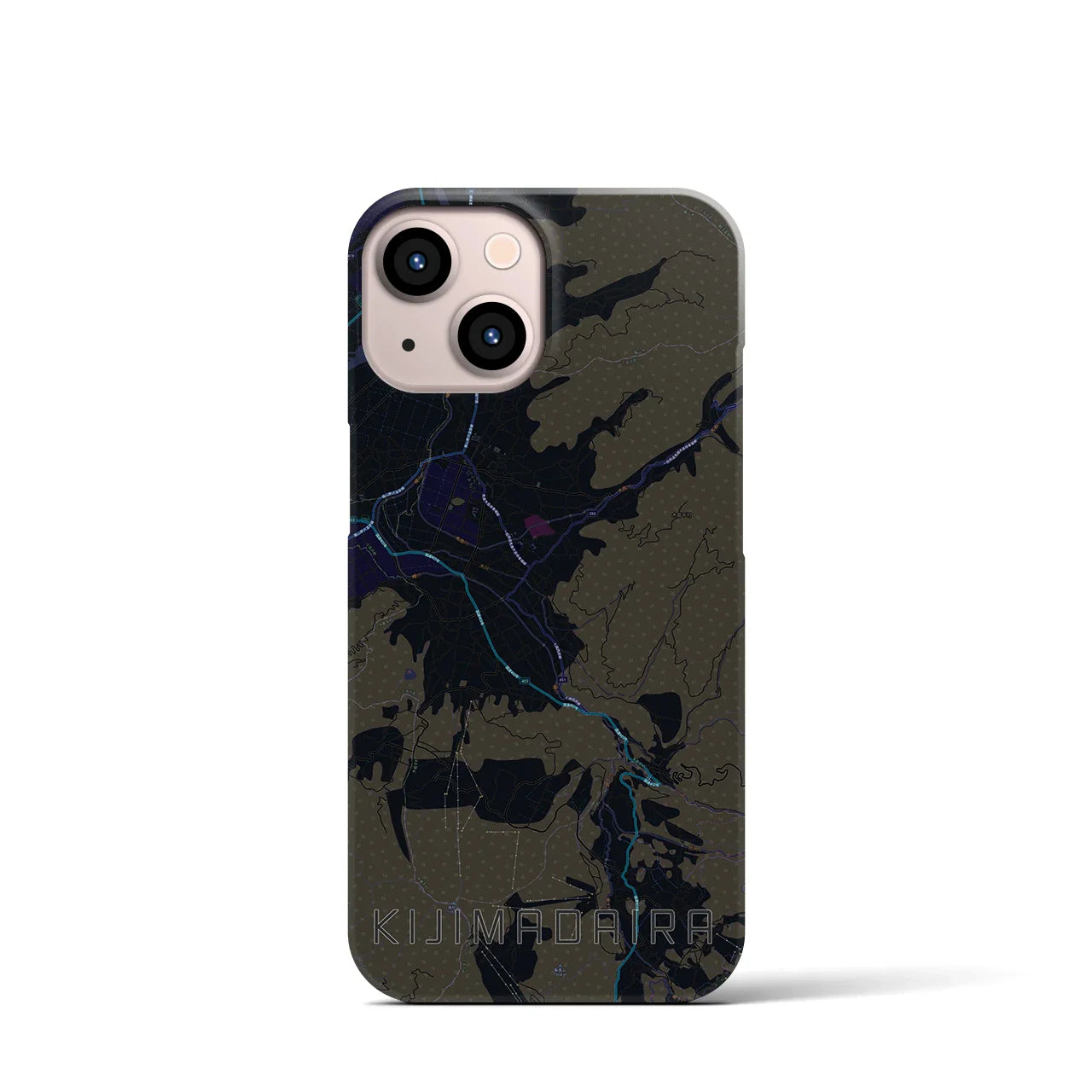 【木島平(長野県)】地図柄iPhoneケース(バックカバータイプ)