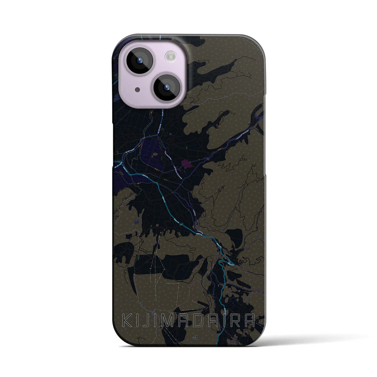 【木島平(長野県)】地図柄iPhoneケース(バックカバータイプ)