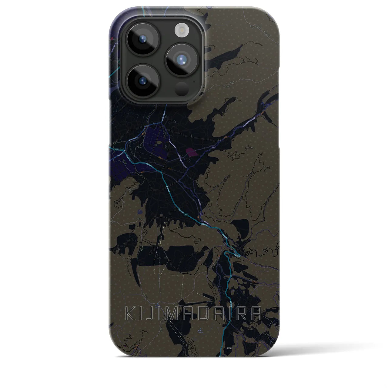 【木島平(長野県)】地図柄iPhoneケース(バックカバータイプ)