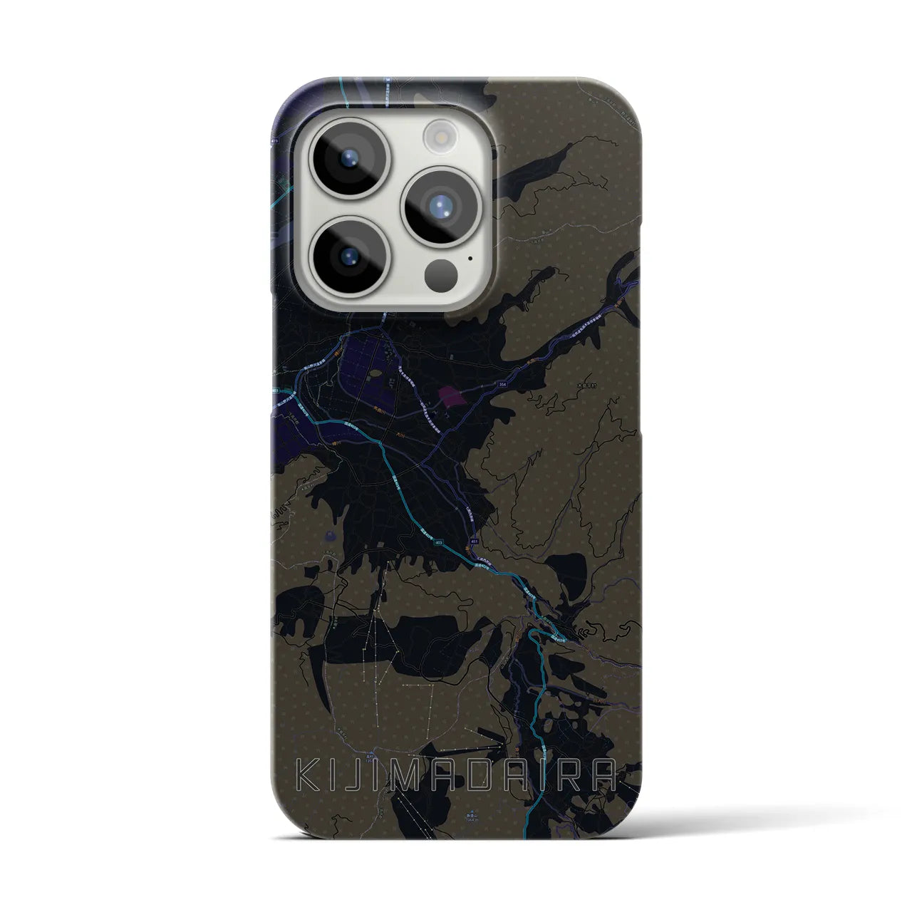 【木島平(長野県)】地図柄iPhoneケース(バックカバータイプ)