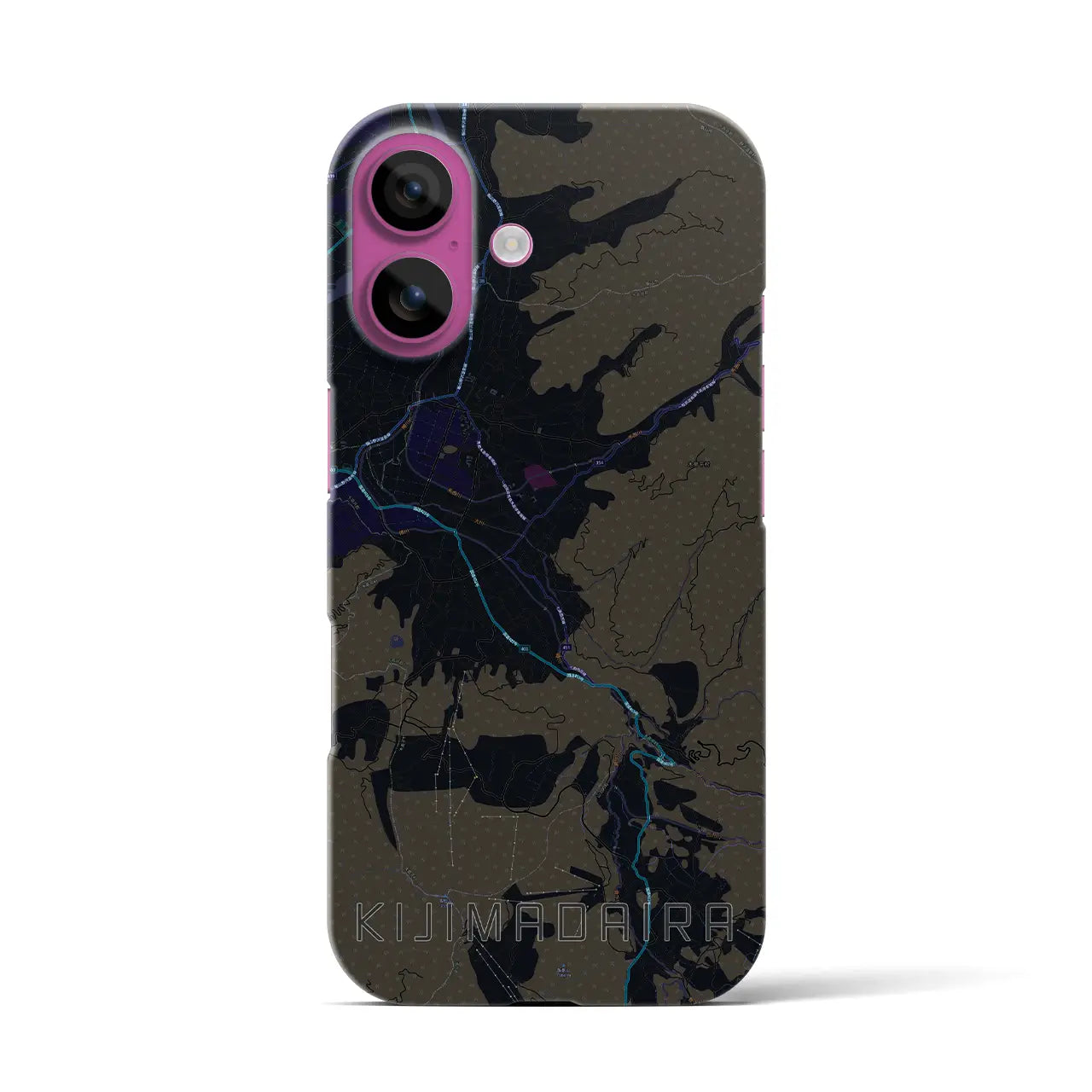 【木島平(長野県)】地図柄iPhoneケース(バックカバータイプ)