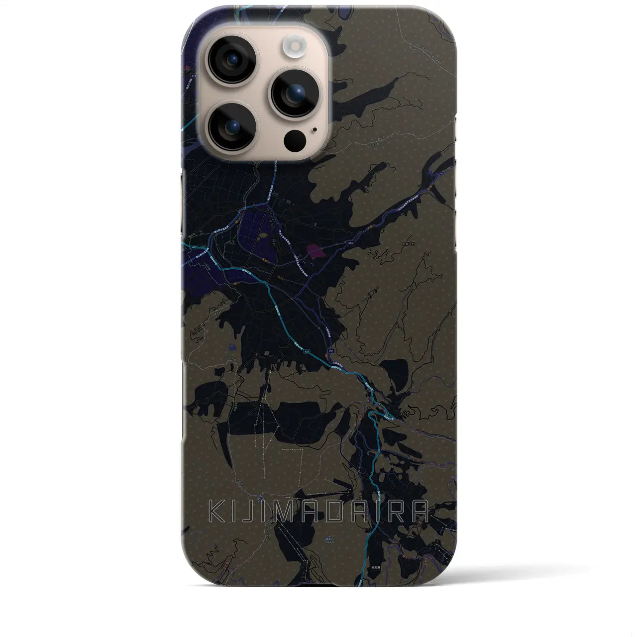 【木島平(長野県)】地図柄iPhoneケース(バックカバータイプ)