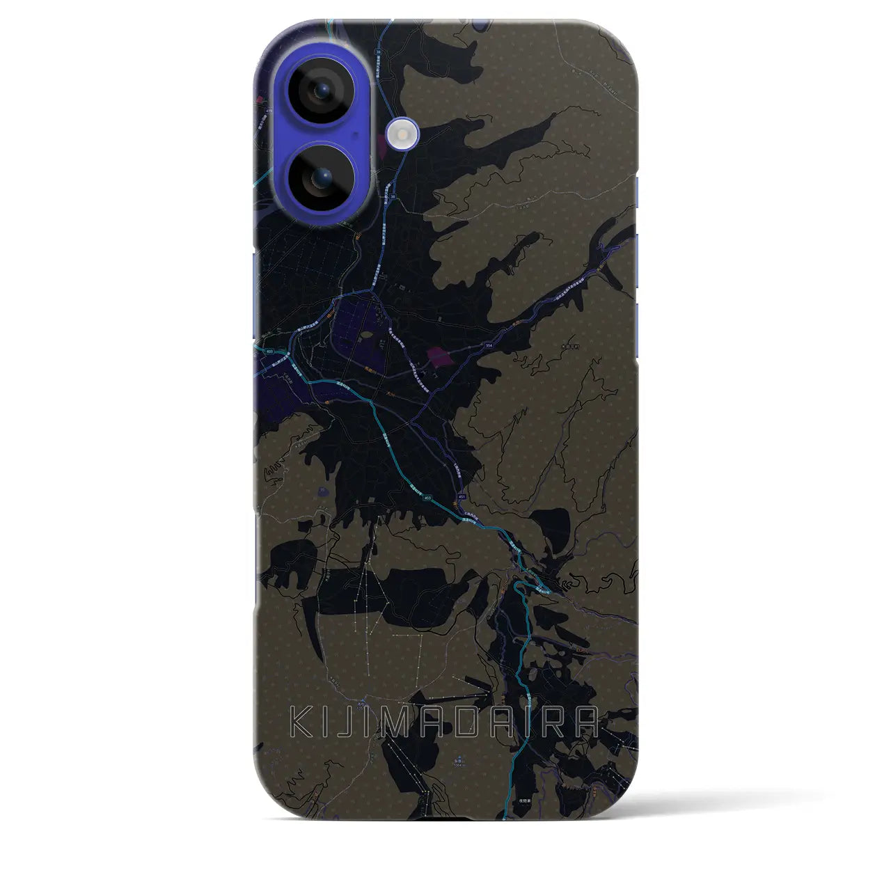 【木島平(長野県)】地図柄iPhoneケース(バックカバータイプ)