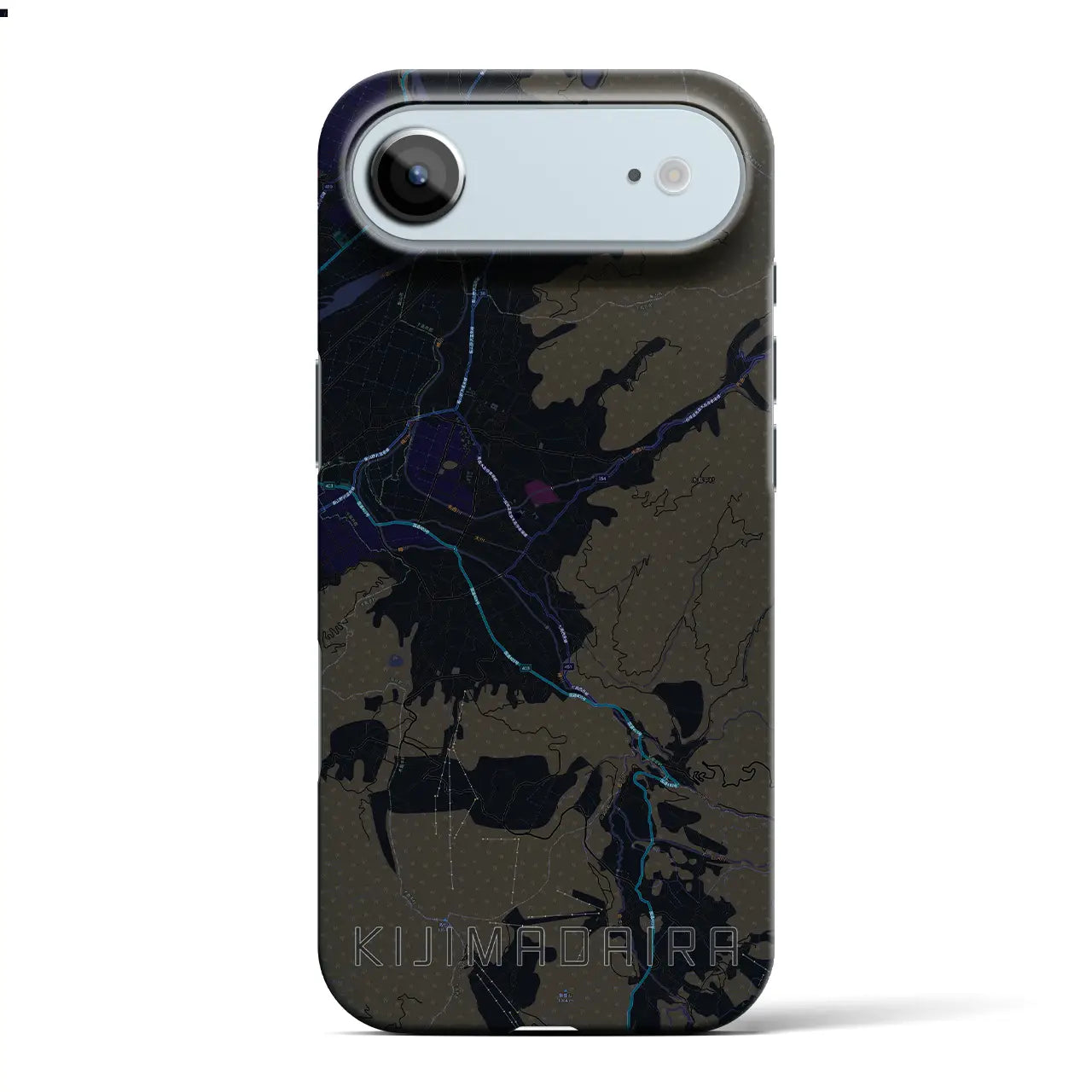 【木島平(長野県)】地図柄iPhoneケース(バックカバータイプ)