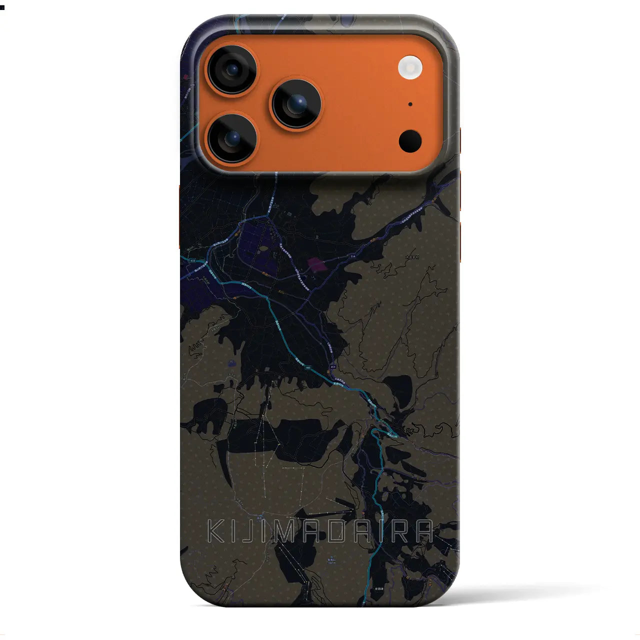 【木島平(長野県)】地図柄iPhoneケース(バックカバータイプ)