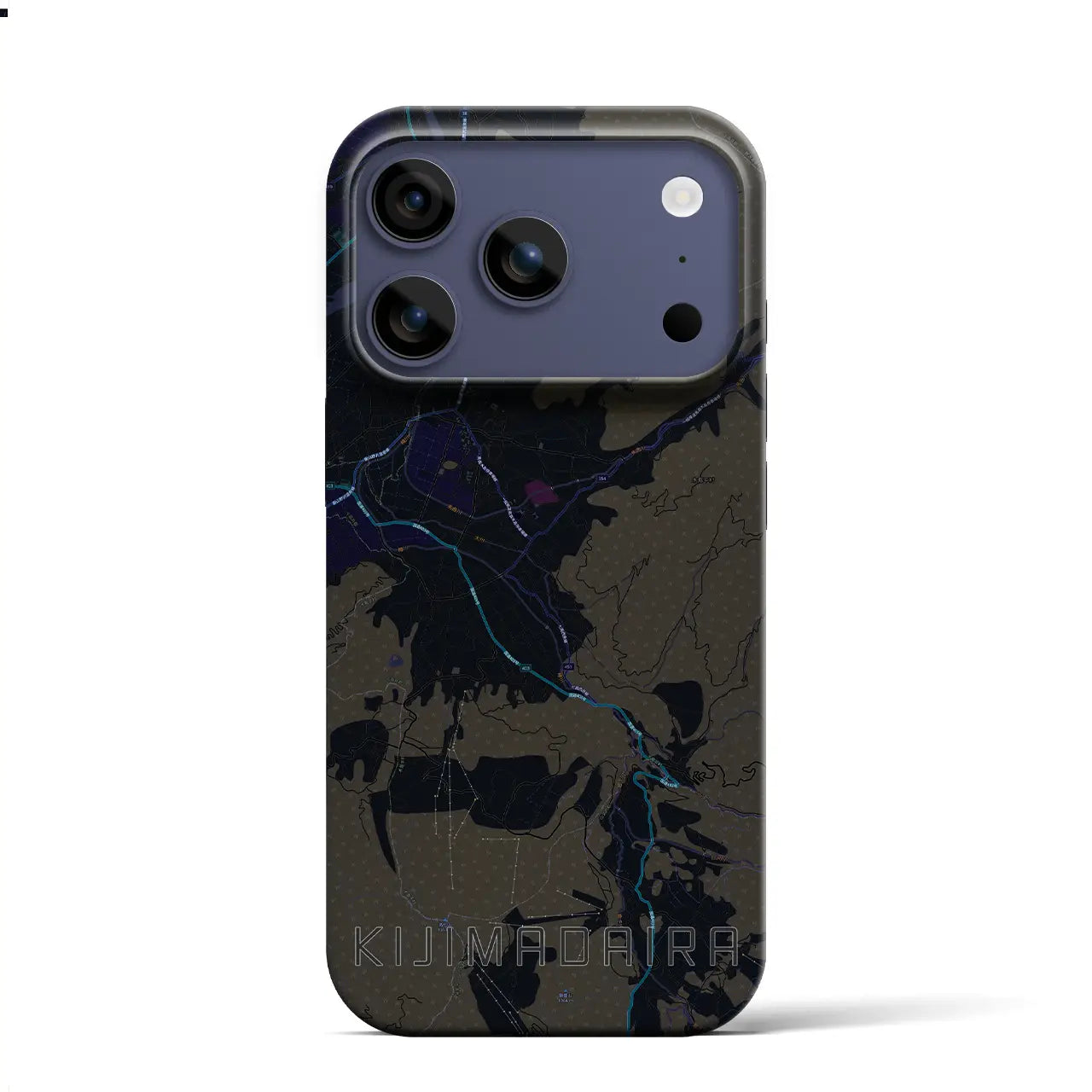 【木島平(長野県)】地図柄iPhoneケース(バックカバータイプ)