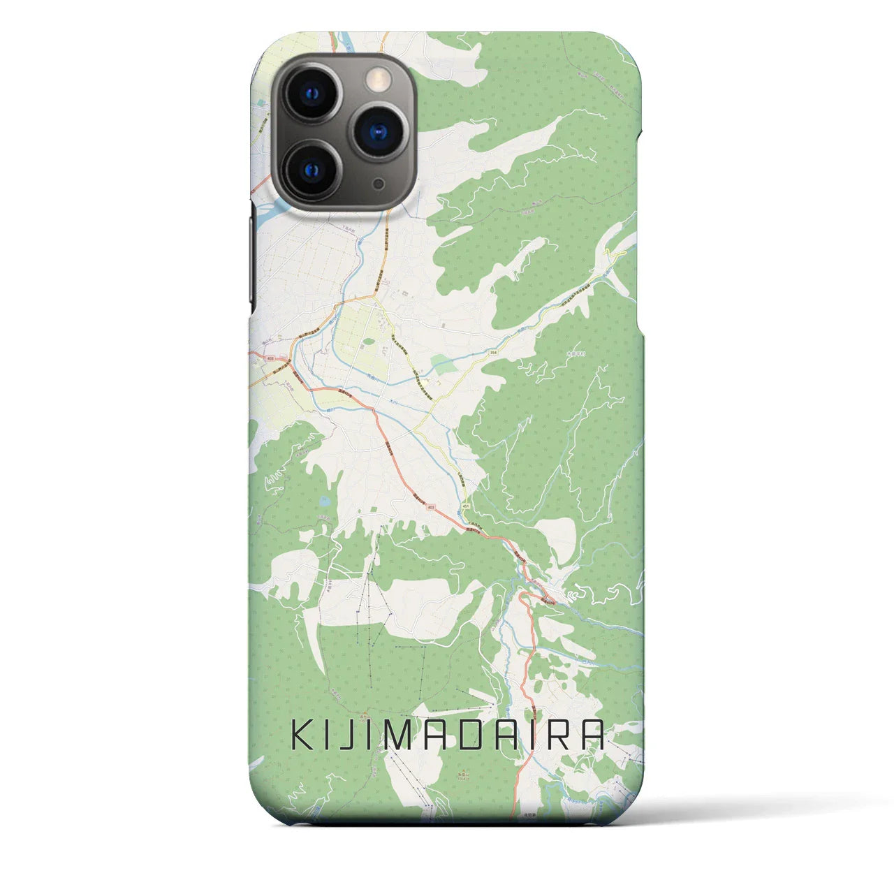 【木島平(長野県)】地図柄iPhoneケース(バックカバータイプ)