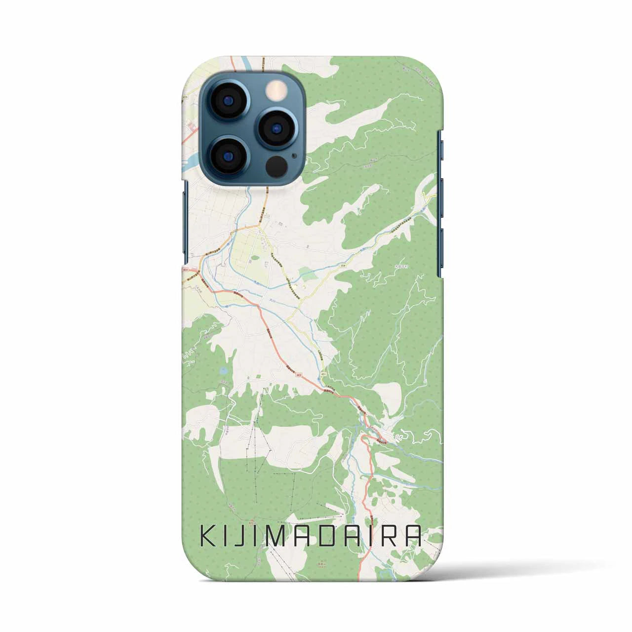 【木島平(長野県)】地図柄iPhoneケース(バックカバータイプ)
