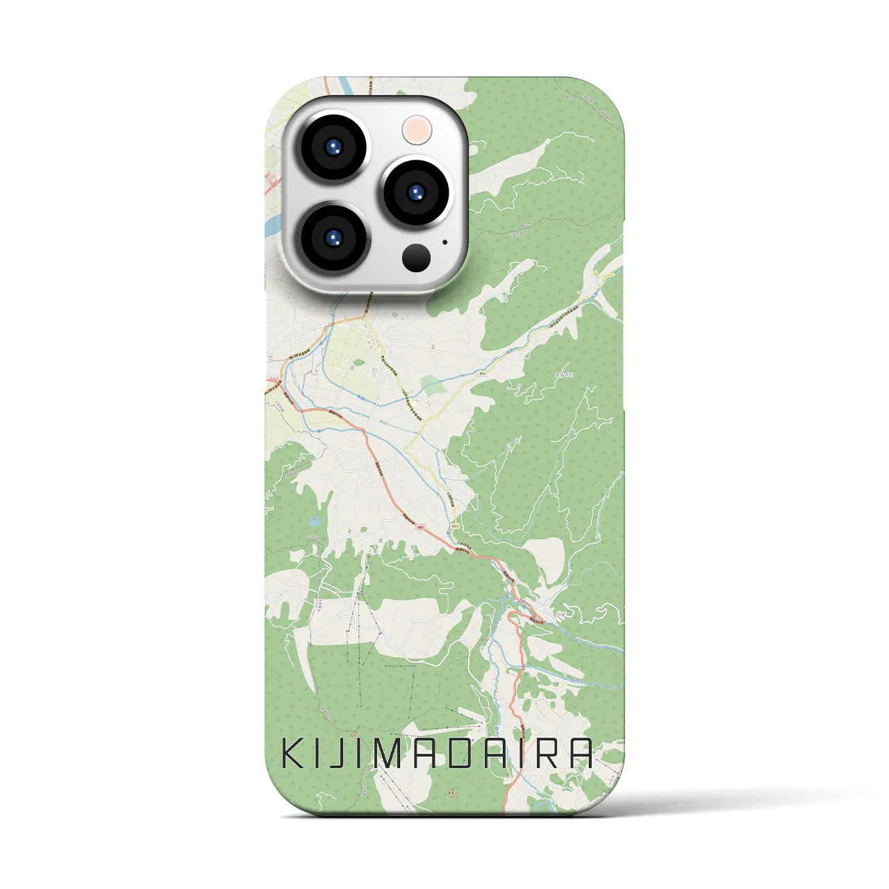 【木島平(長野県)】地図柄iPhoneケース(バックカバータイプ)