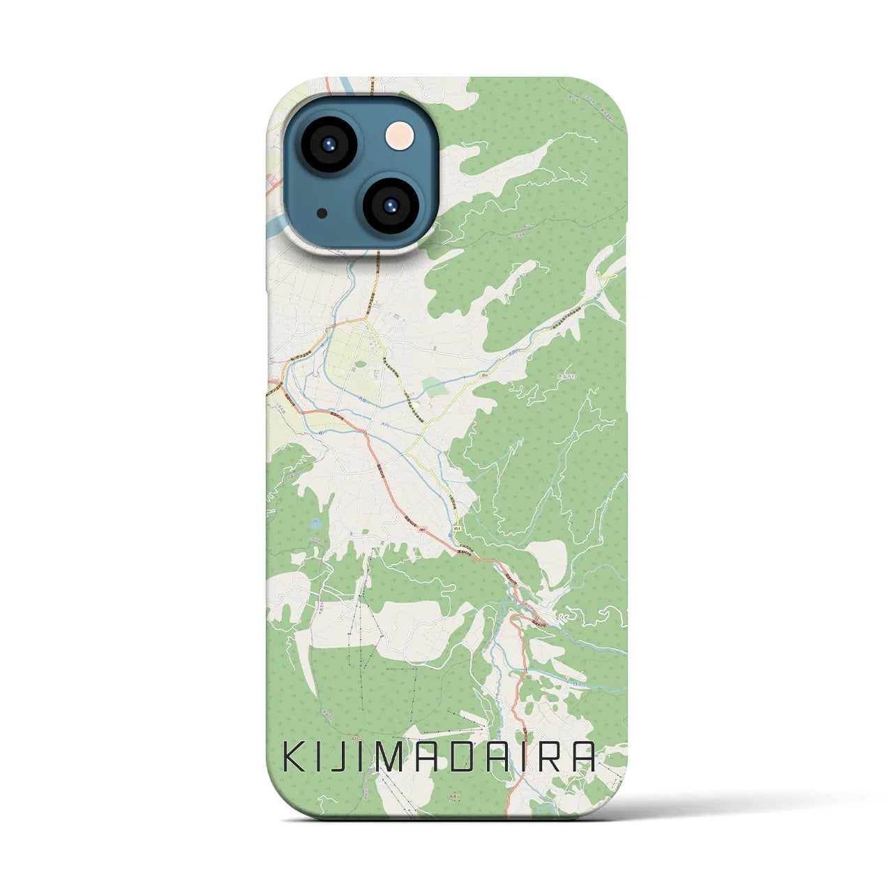【木島平(長野県)】地図柄iPhoneケース(バックカバータイプ)