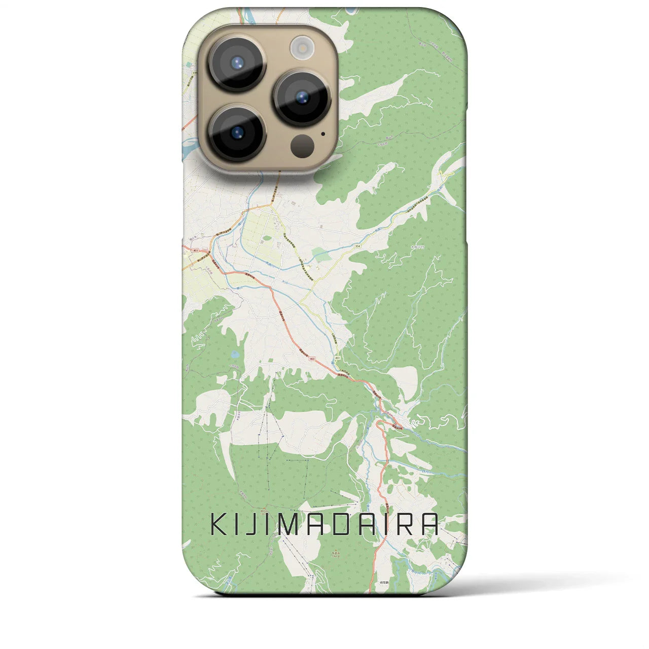 【木島平(長野県)】地図柄iPhoneケース(バックカバータイプ)