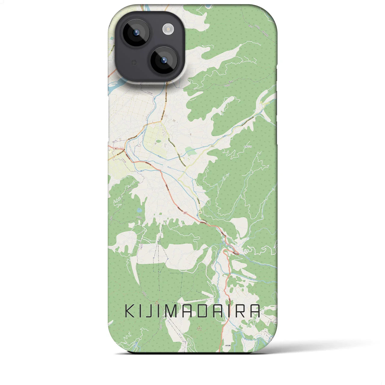 【木島平(長野県)】地図柄iPhoneケース(バックカバータイプ)