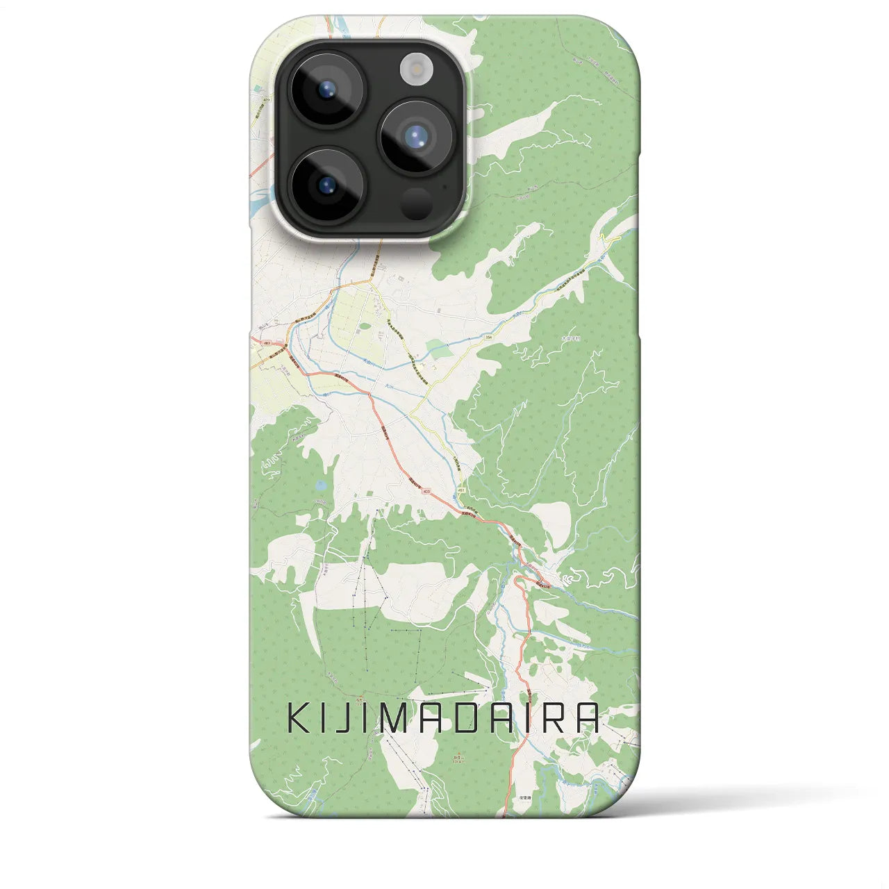 【木島平(長野県)】地図柄iPhoneケース(バックカバータイプ)