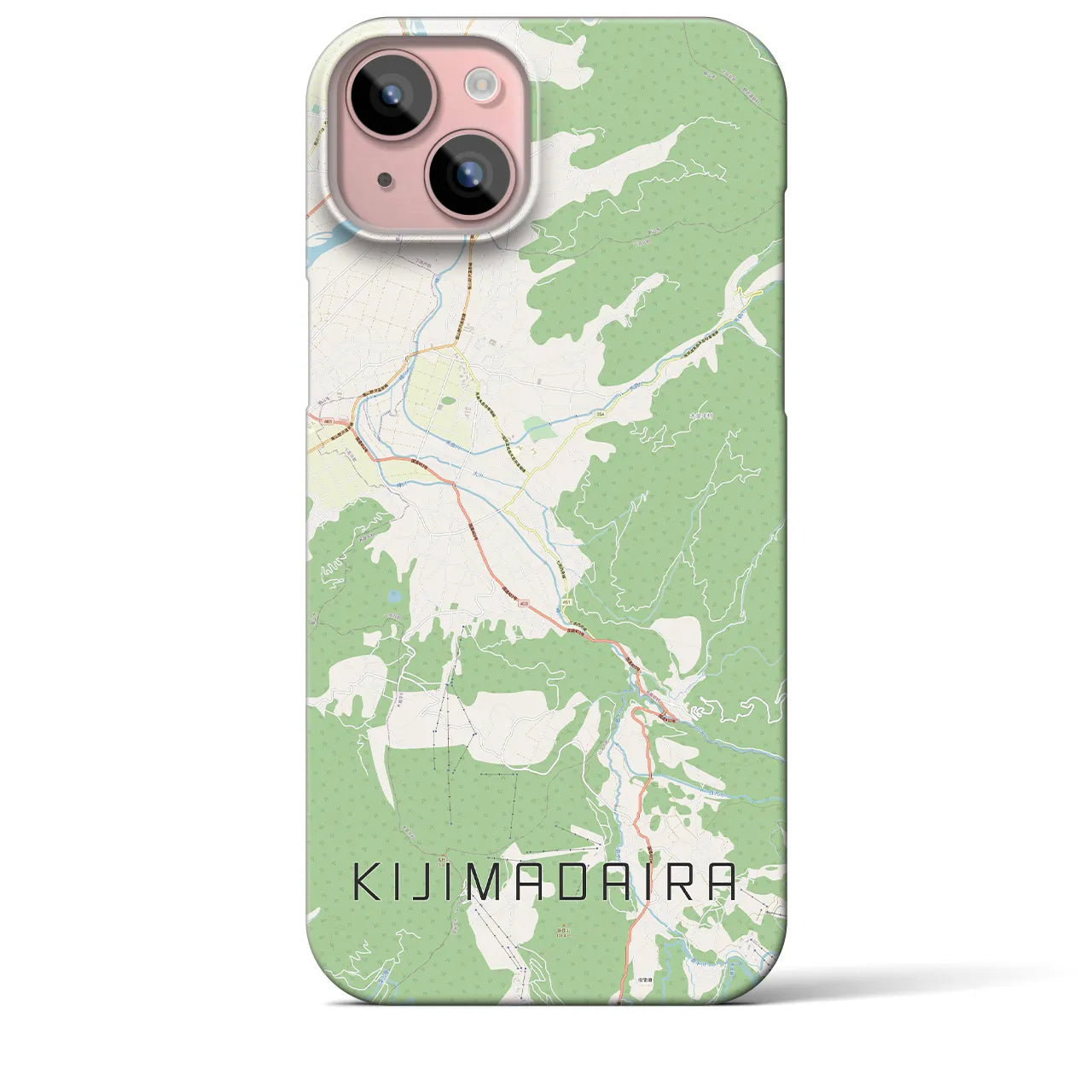 【木島平(長野県)】地図柄iPhoneケース(バックカバータイプ)