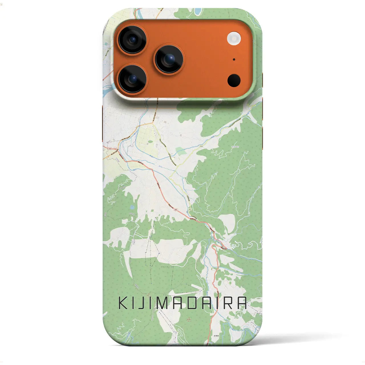 【木島平(長野県)】地図柄iPhoneケース(バックカバータイプ)