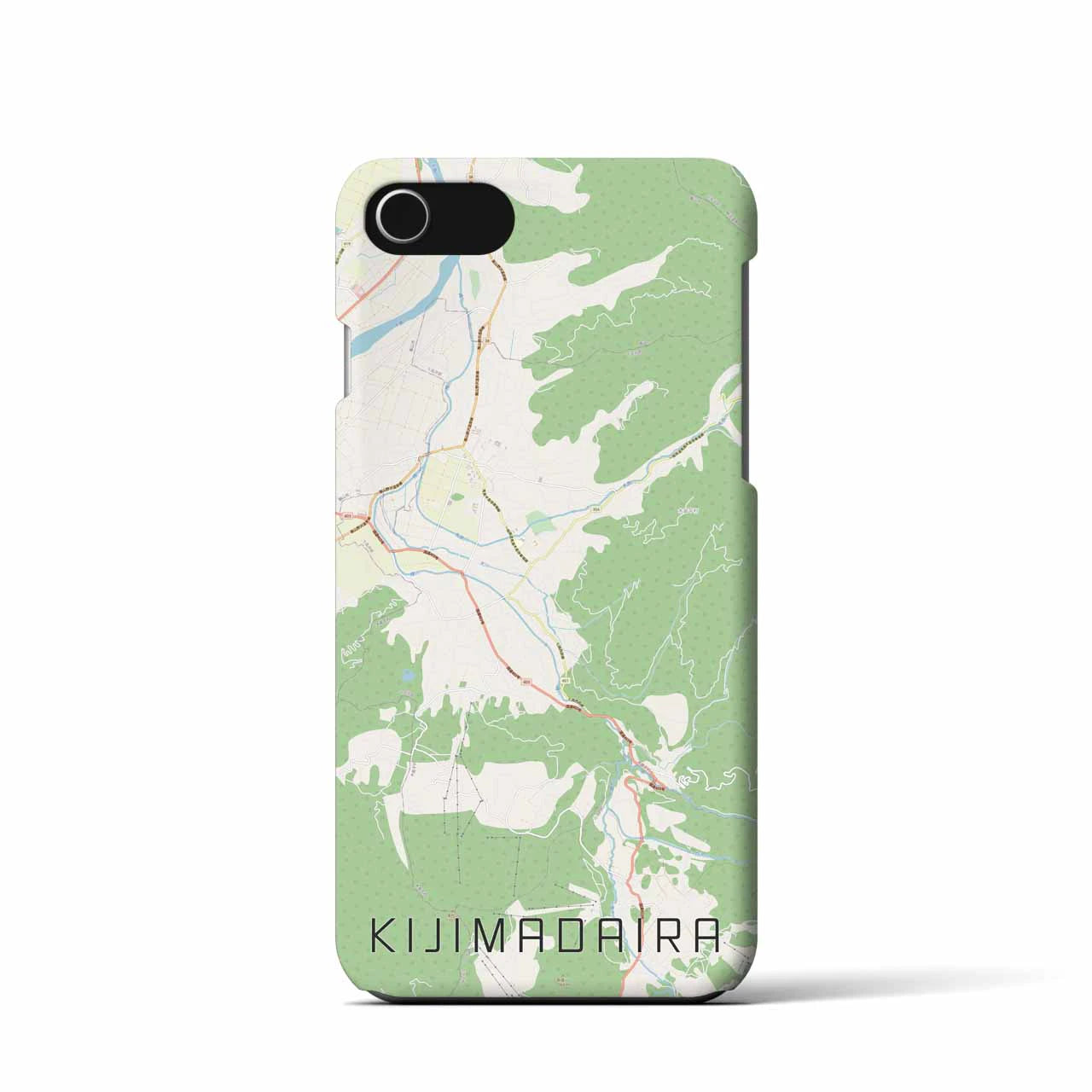 【木島平(長野県)】地図柄iPhoneケース(バックカバータイプ)