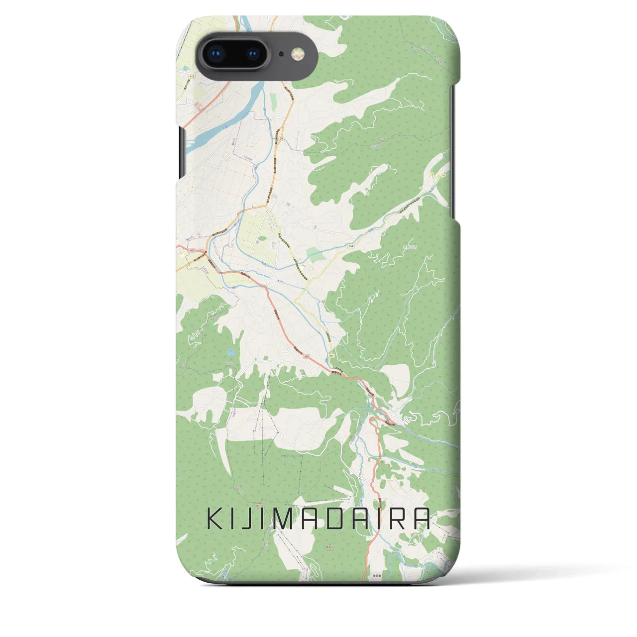 【木島平(長野県)】地図柄iPhoneケース(バックカバータイプ)