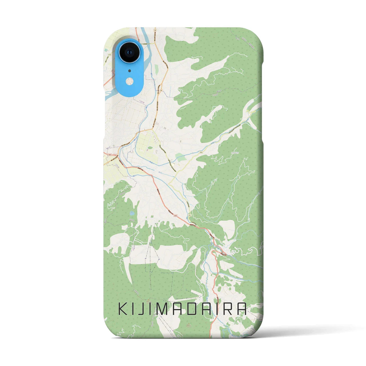 【木島平(長野県)】地図柄iPhoneケース(バックカバータイプ)