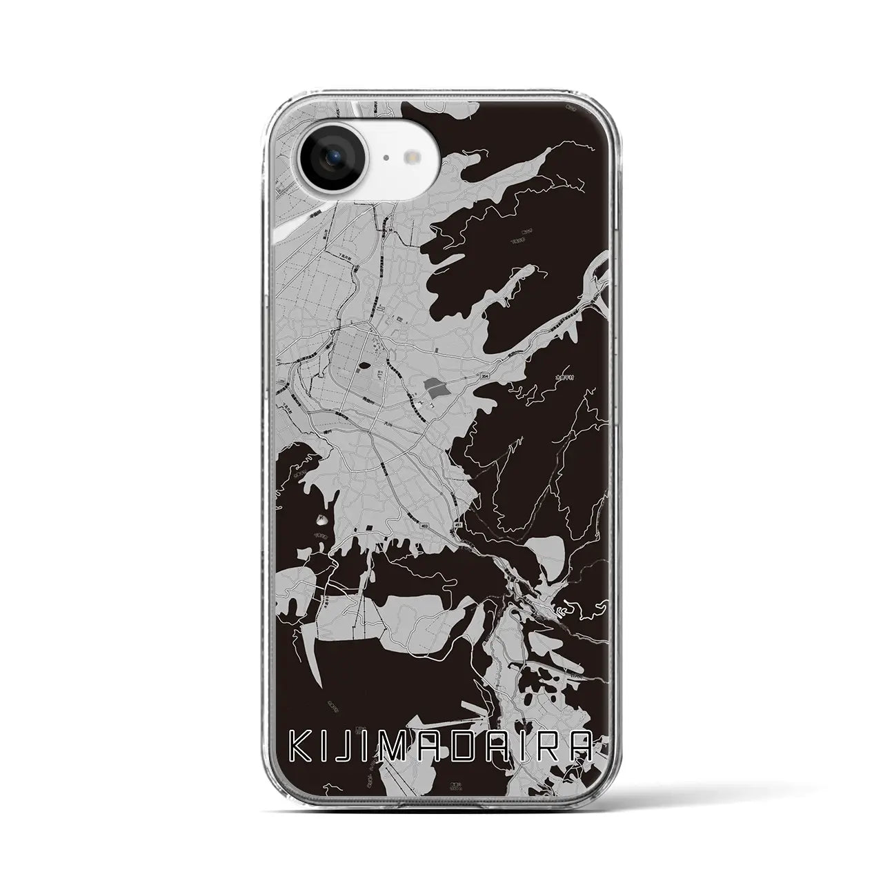 【木島平(長野県)】地図柄iPhoneケース(クリアタイプ)