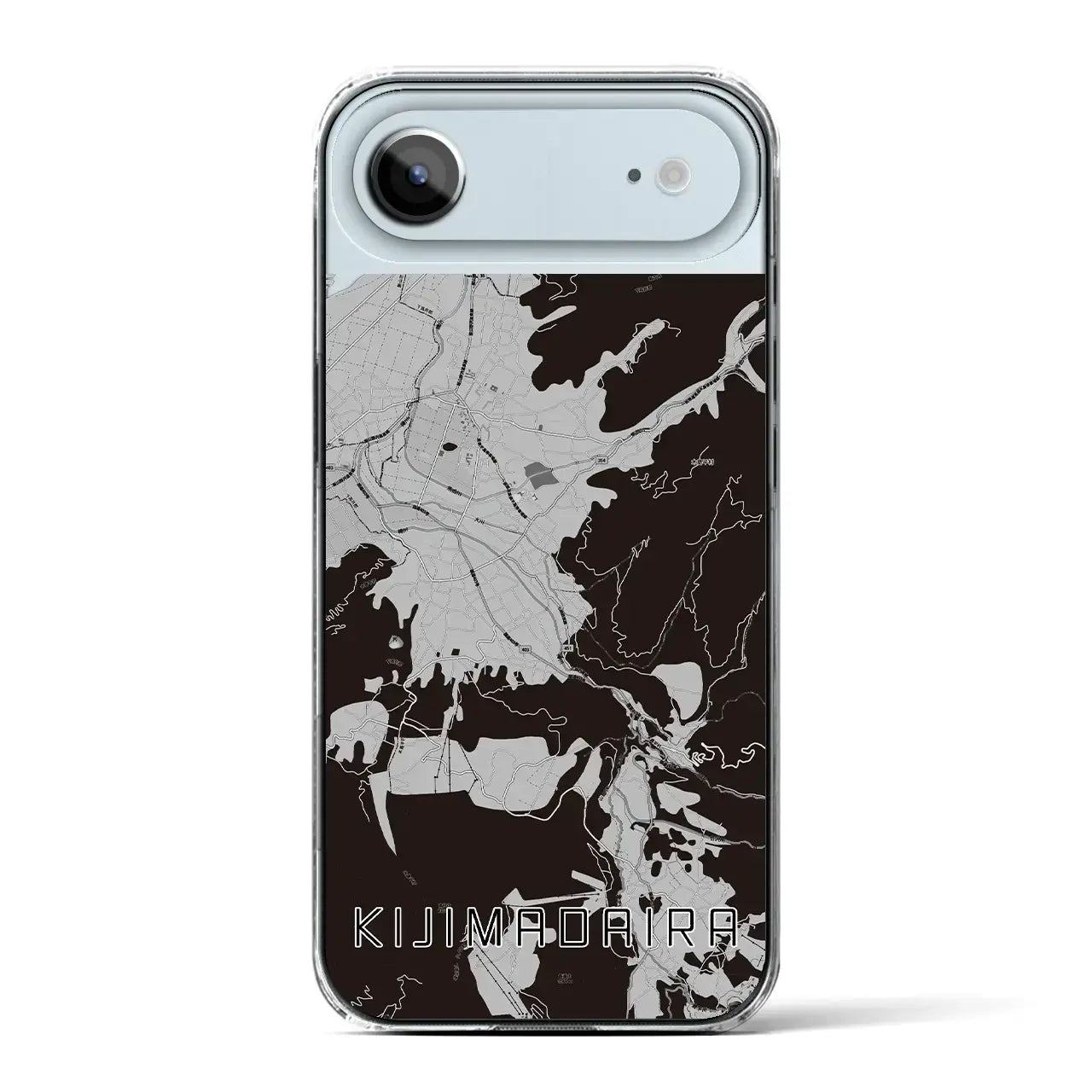 【木島平(長野県)】地図柄iPhoneケース(クリアタイプ)