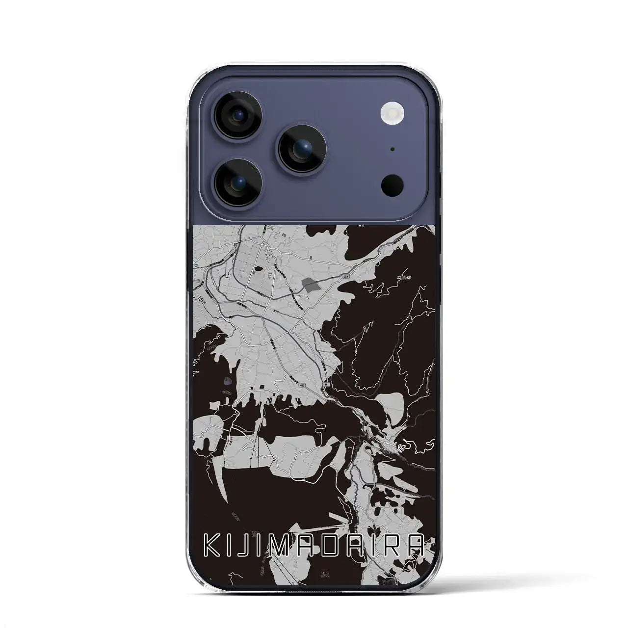 【木島平(長野県)】地図柄iPhoneケース(クリアタイプ)