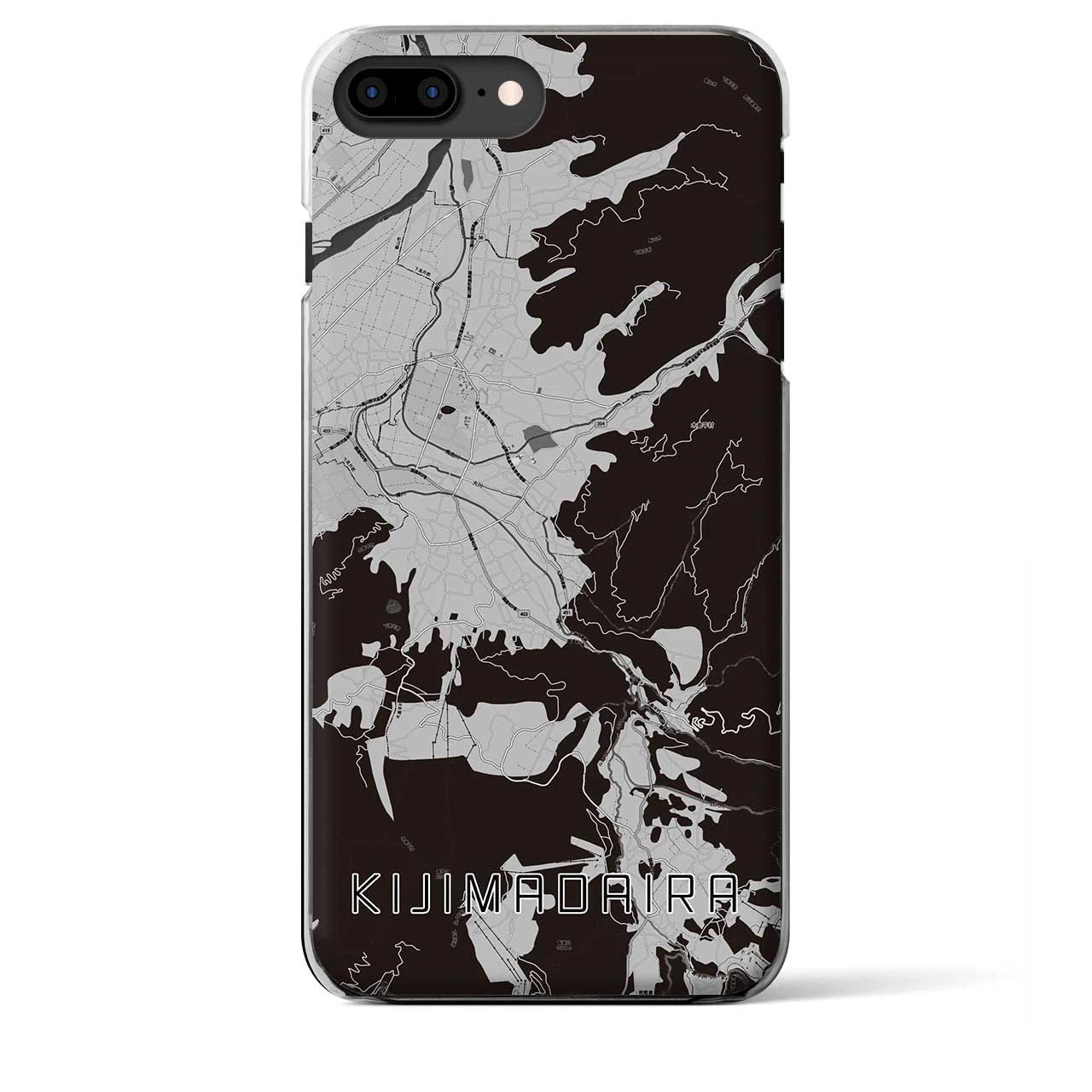 【木島平(長野県)】地図柄iPhoneケース(クリアタイプ)