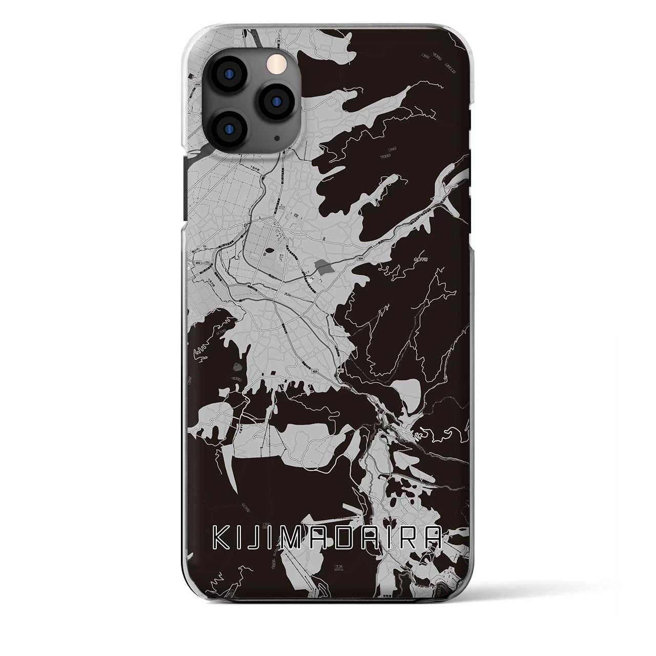 【木島平(長野県)】地図柄iPhoneケース(クリアタイプ)