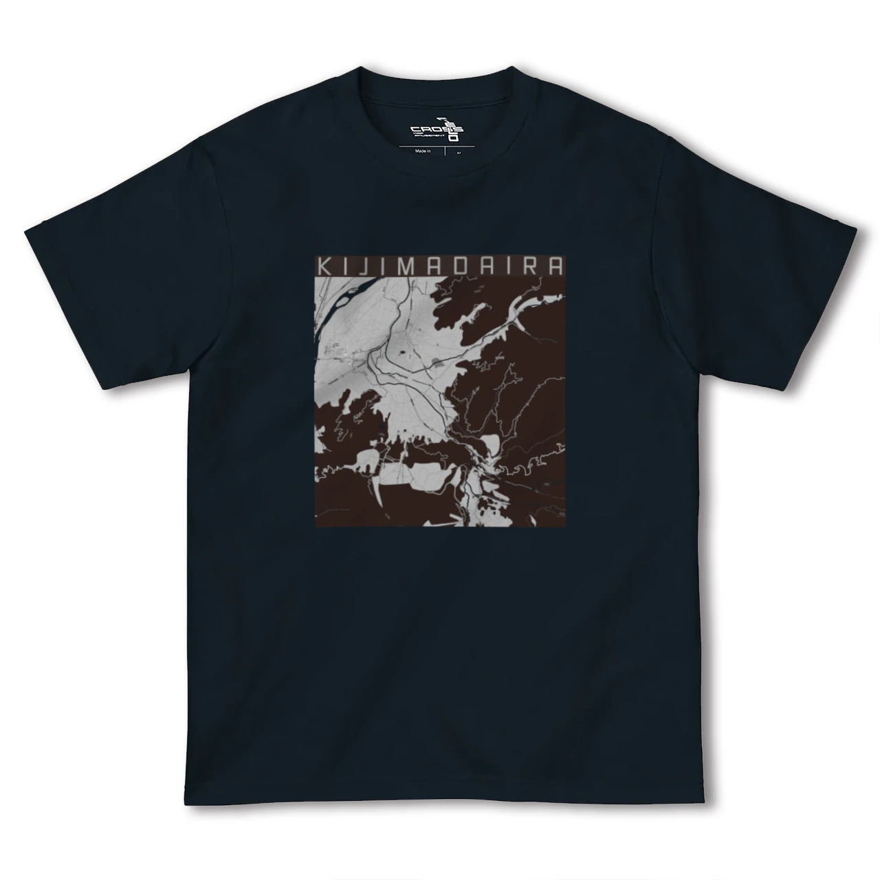 【木島平(長野県)】地図柄ヘビーウェイトTシャツ