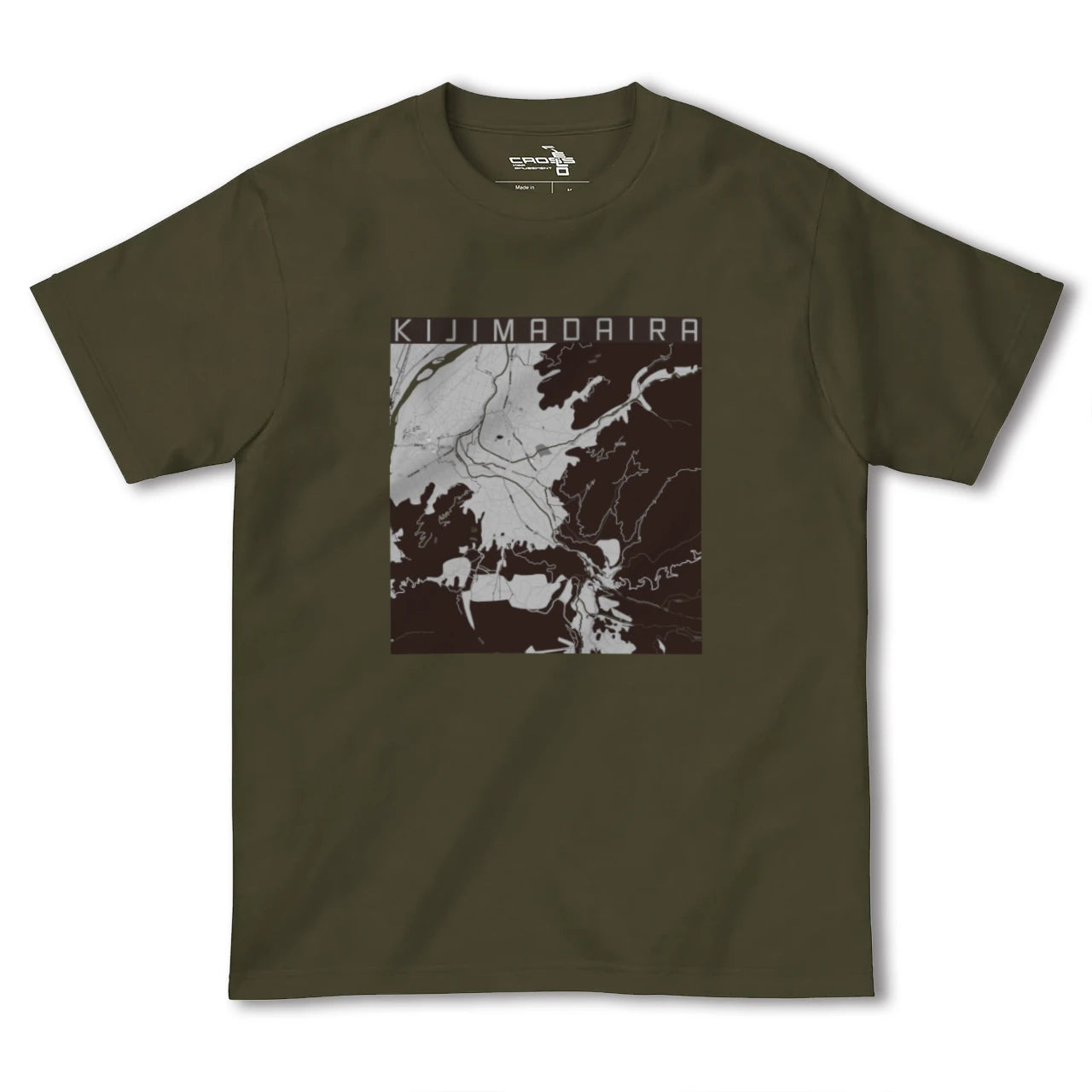 【木島平(長野県)】地図柄ヘビーウェイトTシャツ