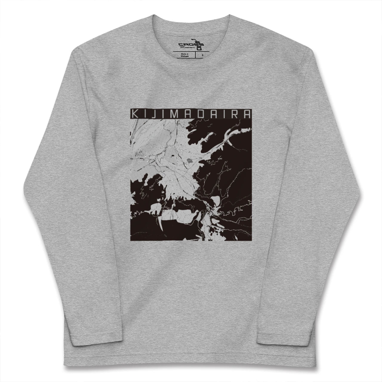 【木島平(長野県)】地図柄ロングスリーブTシャツ