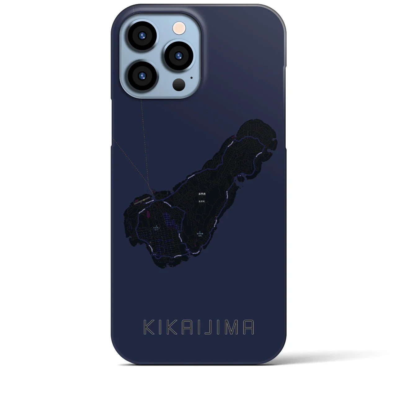 【喜界島(鹿児島県)】地図柄iPhoneケース(バックカバータイプ)