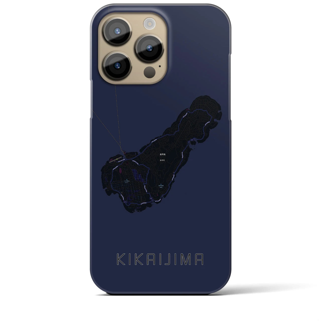 【喜界島(鹿児島県)】地図柄iPhoneケース(バックカバータイプ)
